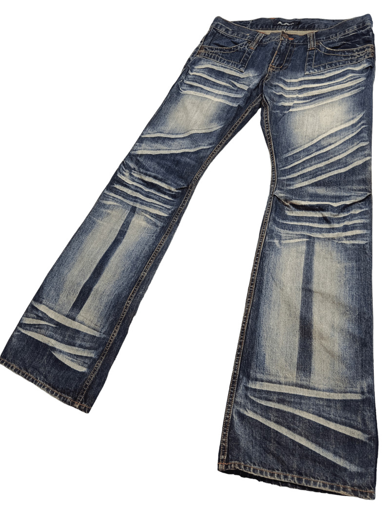 Japanese Brand - Root Three Seditionaries Low Rise Super Flare Denim - 1