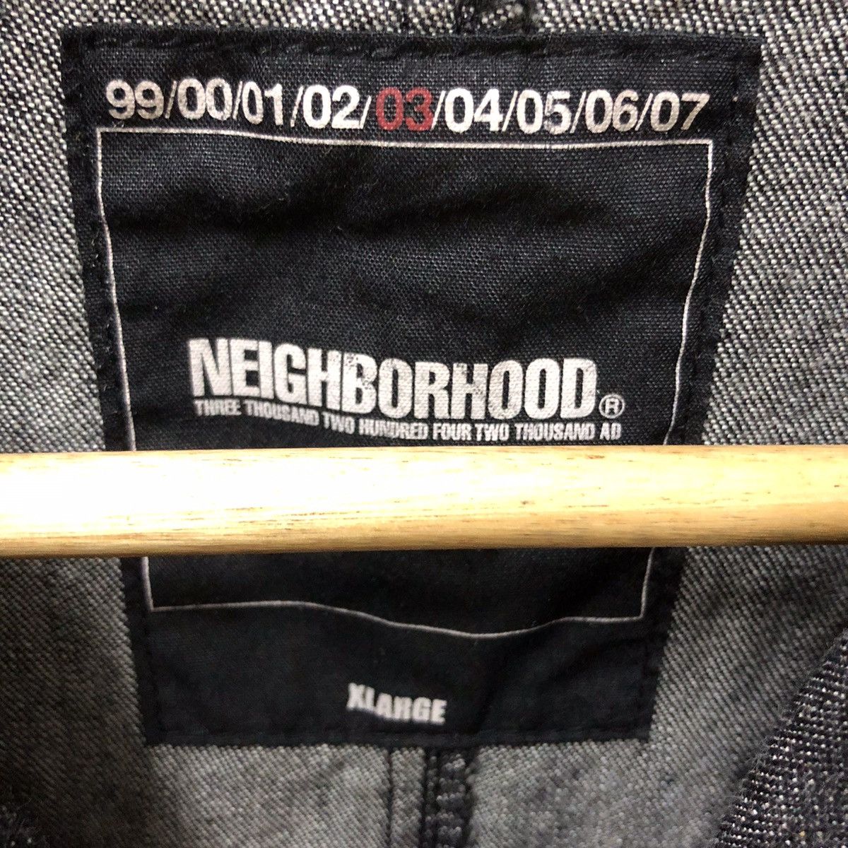 2003 Neighborhood black denim jacket - 5
