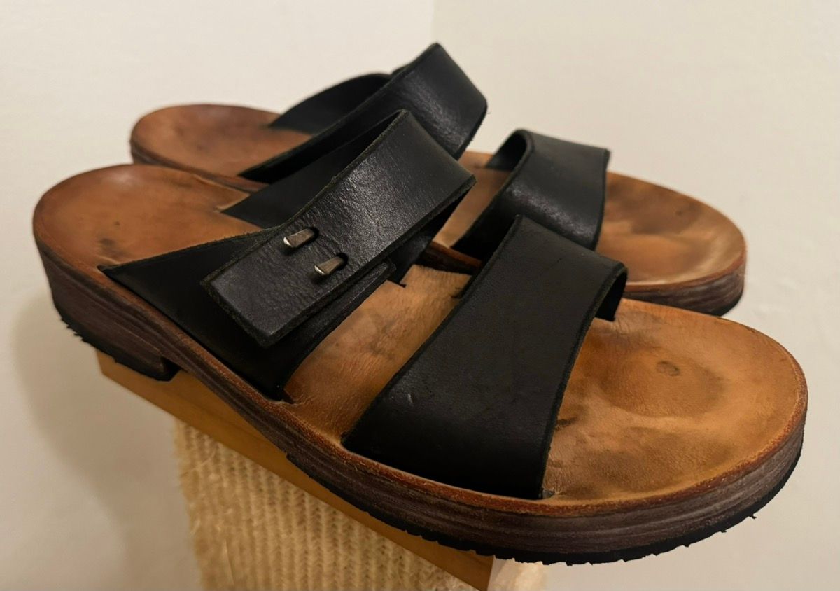 Leather Slip-On Sandals - 3