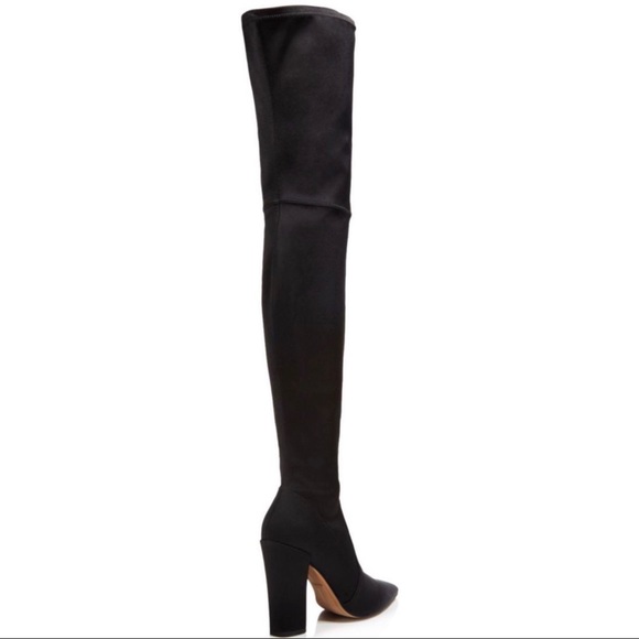 Dolce Vita Ellis Black Satin Over-the-Knee Boots - 4