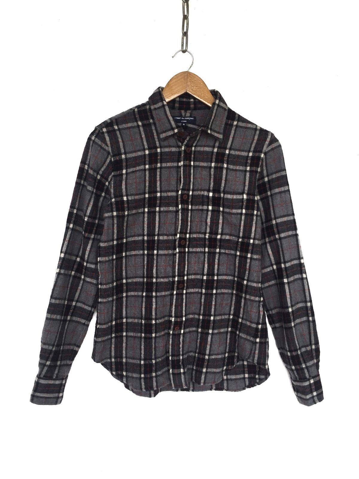 AW13 Comme des Garçons Homme Plaid Flannel Shirt - 2