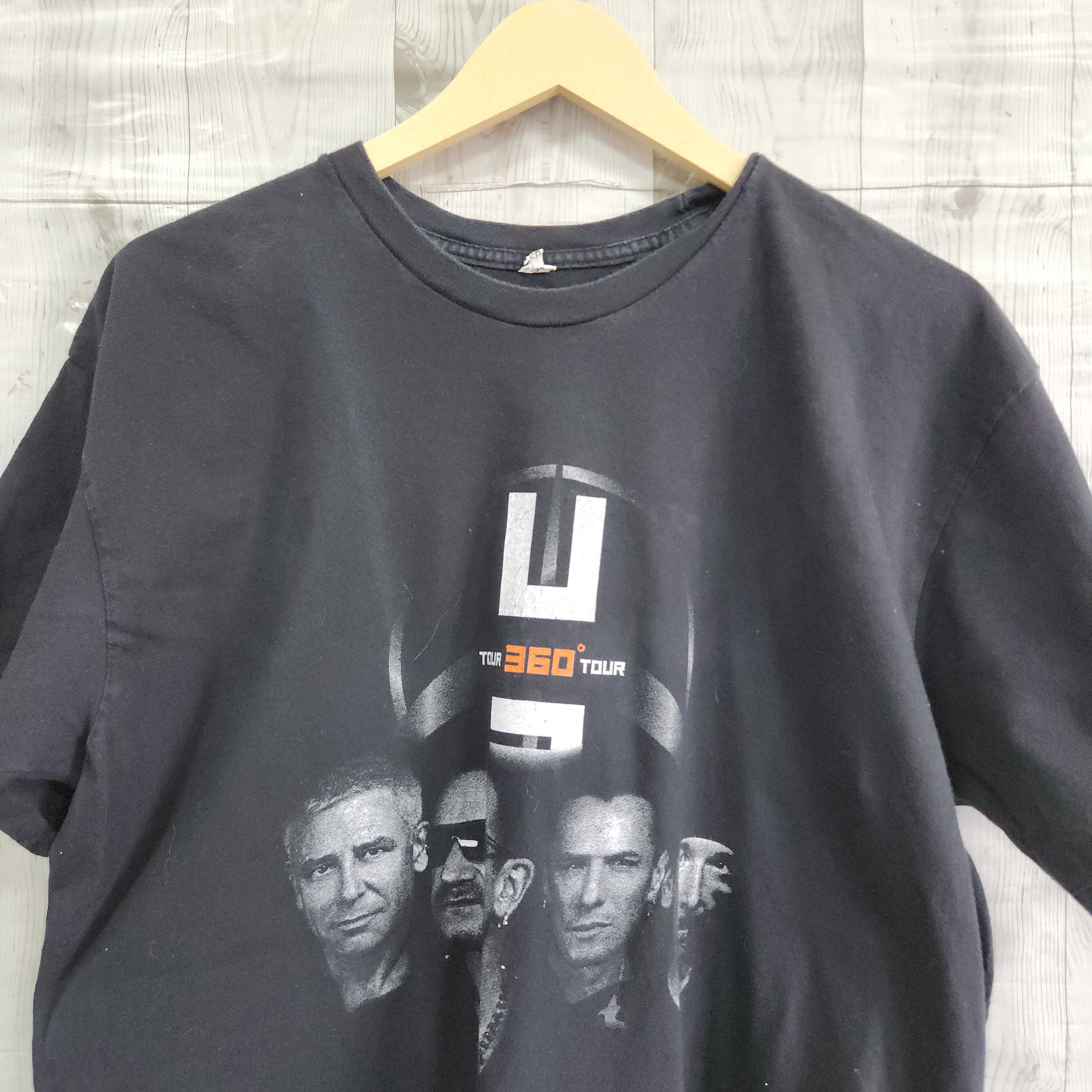 Vintage Y2K Bono U2 Tour 360 Black TShirt - 4