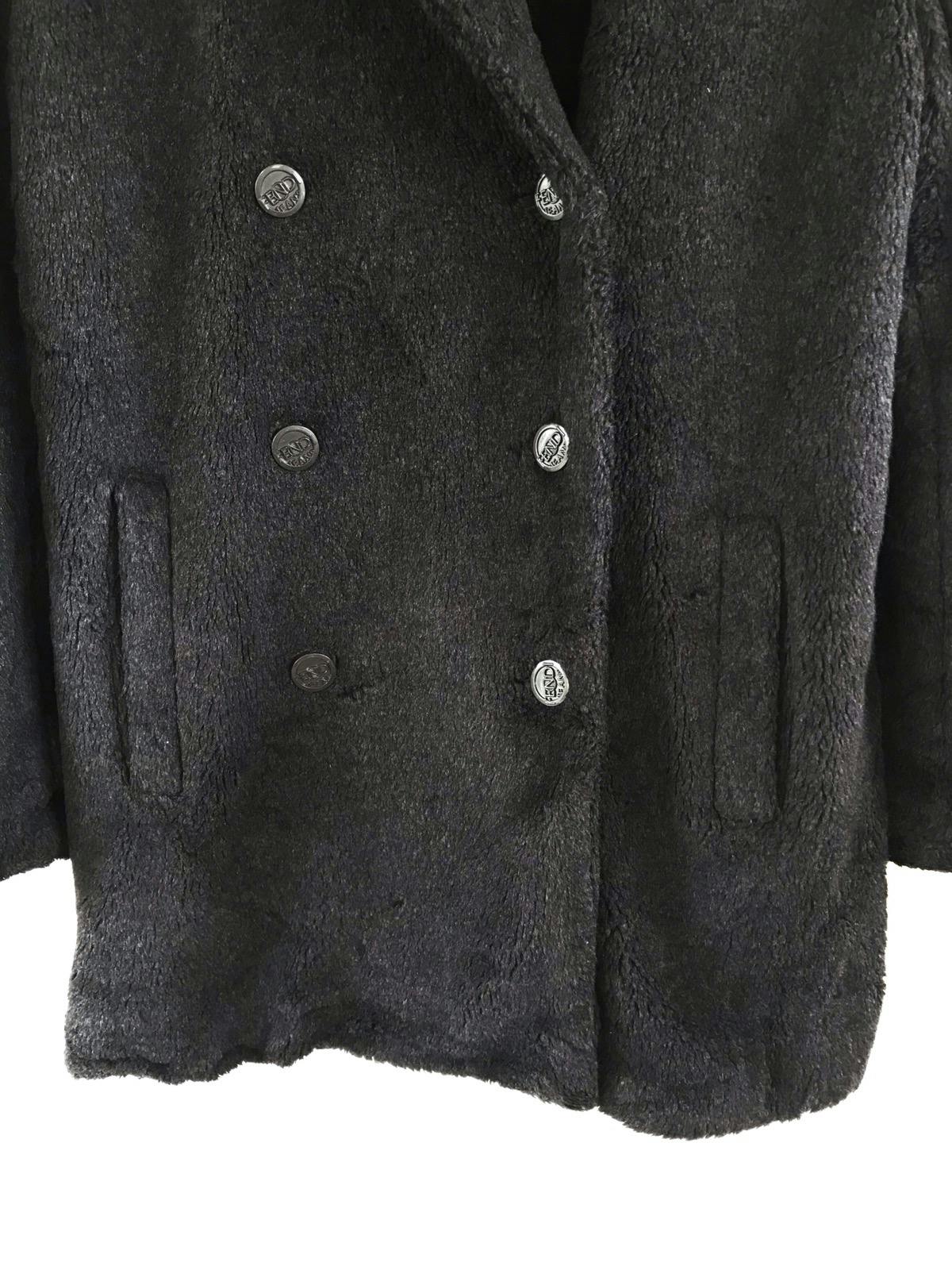 FENDI Jeans Boa Coat/ Fur Jacket Made in Italy - 6