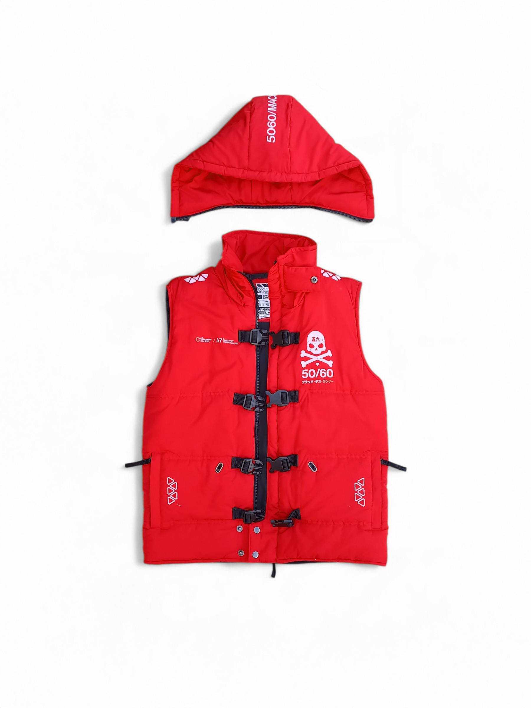 MACHINE56™ M56®/VT-R_G1 RED VARIANT PUFFER VEST ©2020_ ブラック・デス・ランナー - 10