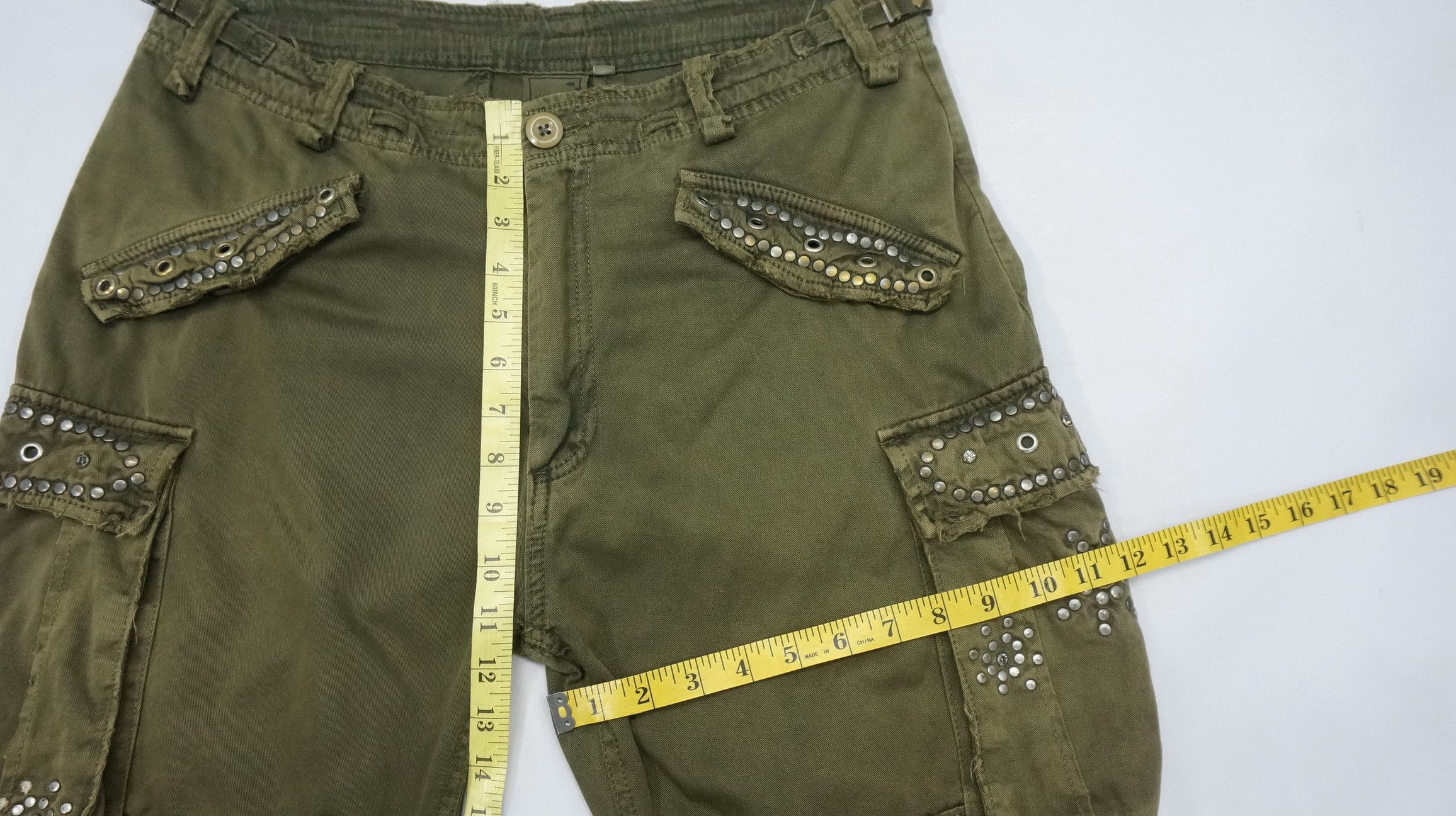 Vintage - VTG 🔥 MANGROVE Japan Distressed Studded Bondage Cargo Pant - 16