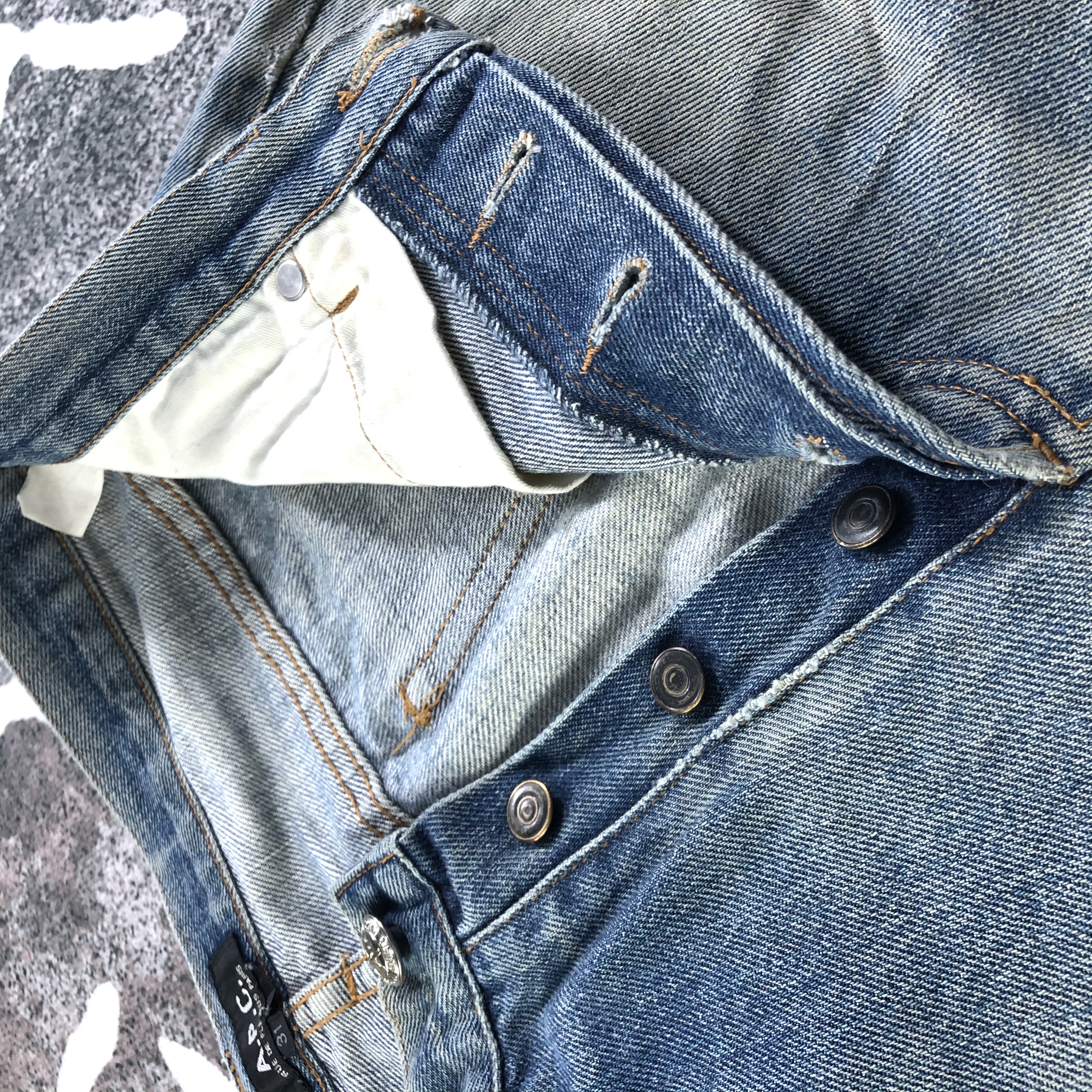 Vintage APC Selvedge Jeans Distressed Denim KJ2329 - 7
