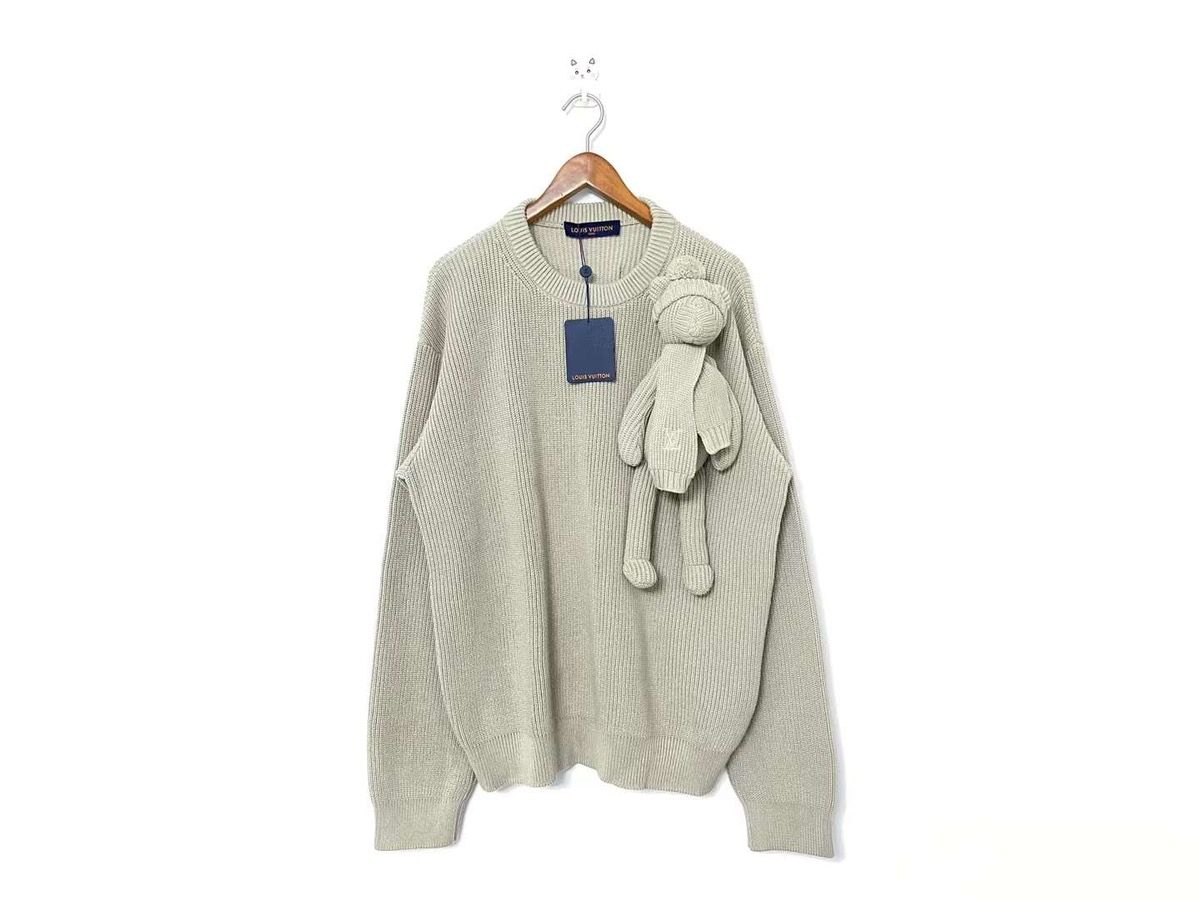 Teddy puppet toy doll knit sweater - 1
