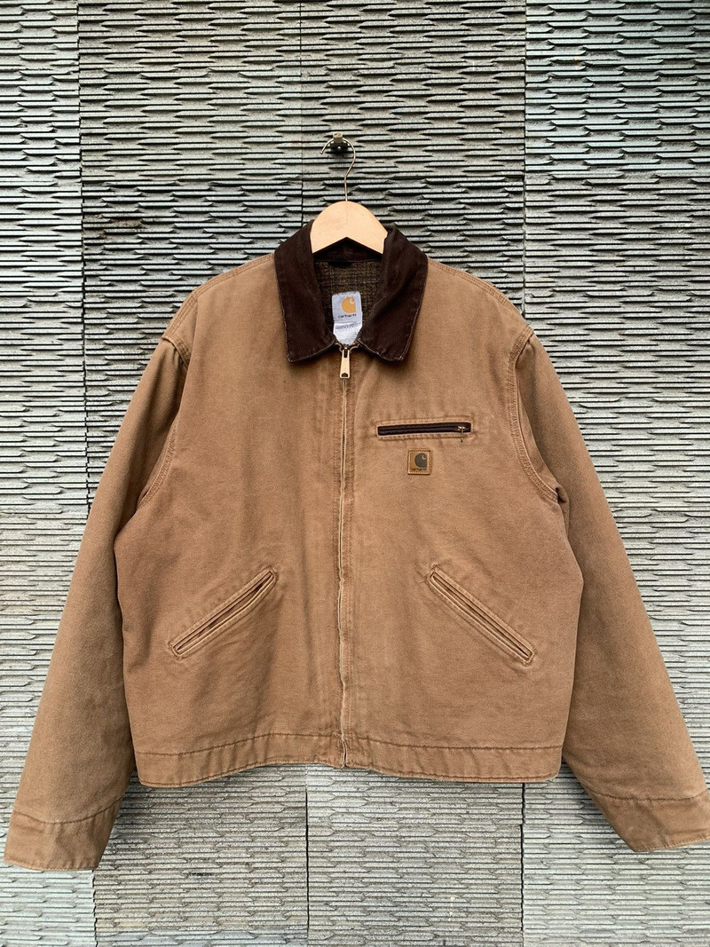 Other Designers Vintage Carhartt Detroit Jacket J97 BRN