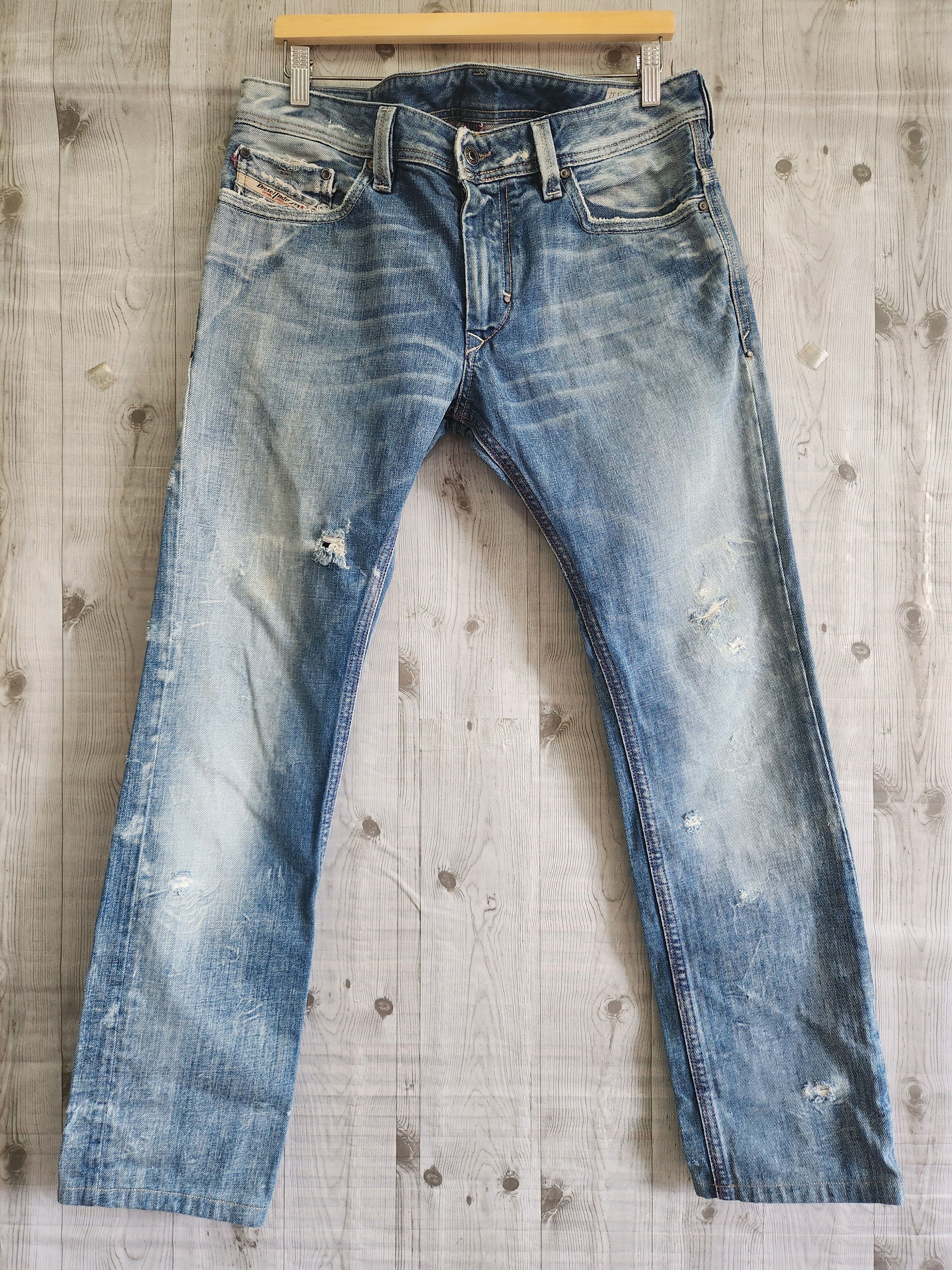 Vintage Diesel Thanaz Distressed Denim Italian Jeans - 1