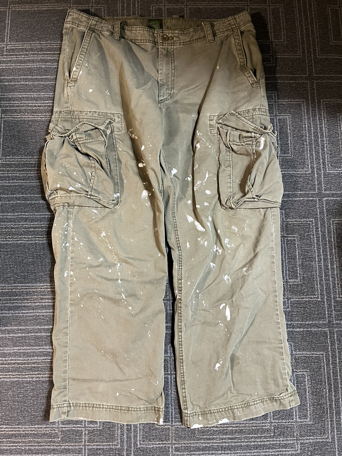 Timberland - Vintage Timberland Painted Green Cargo Pants - 1