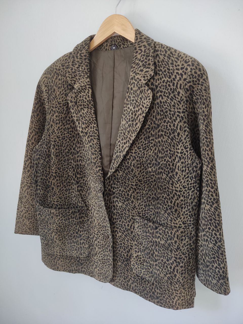 Vintage 70s Partina Tokyo Fur Leopard Graphic Wool Blazer - 4