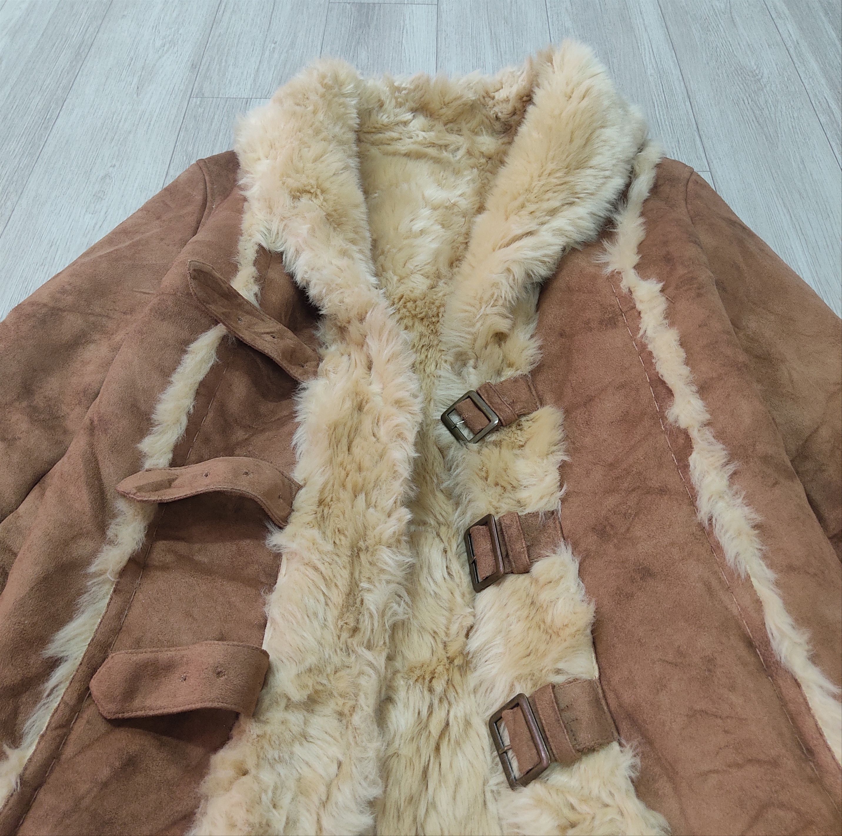 Designer - VOUS MÊME Suede Faux Fur Shearling Leather Jacket - 8