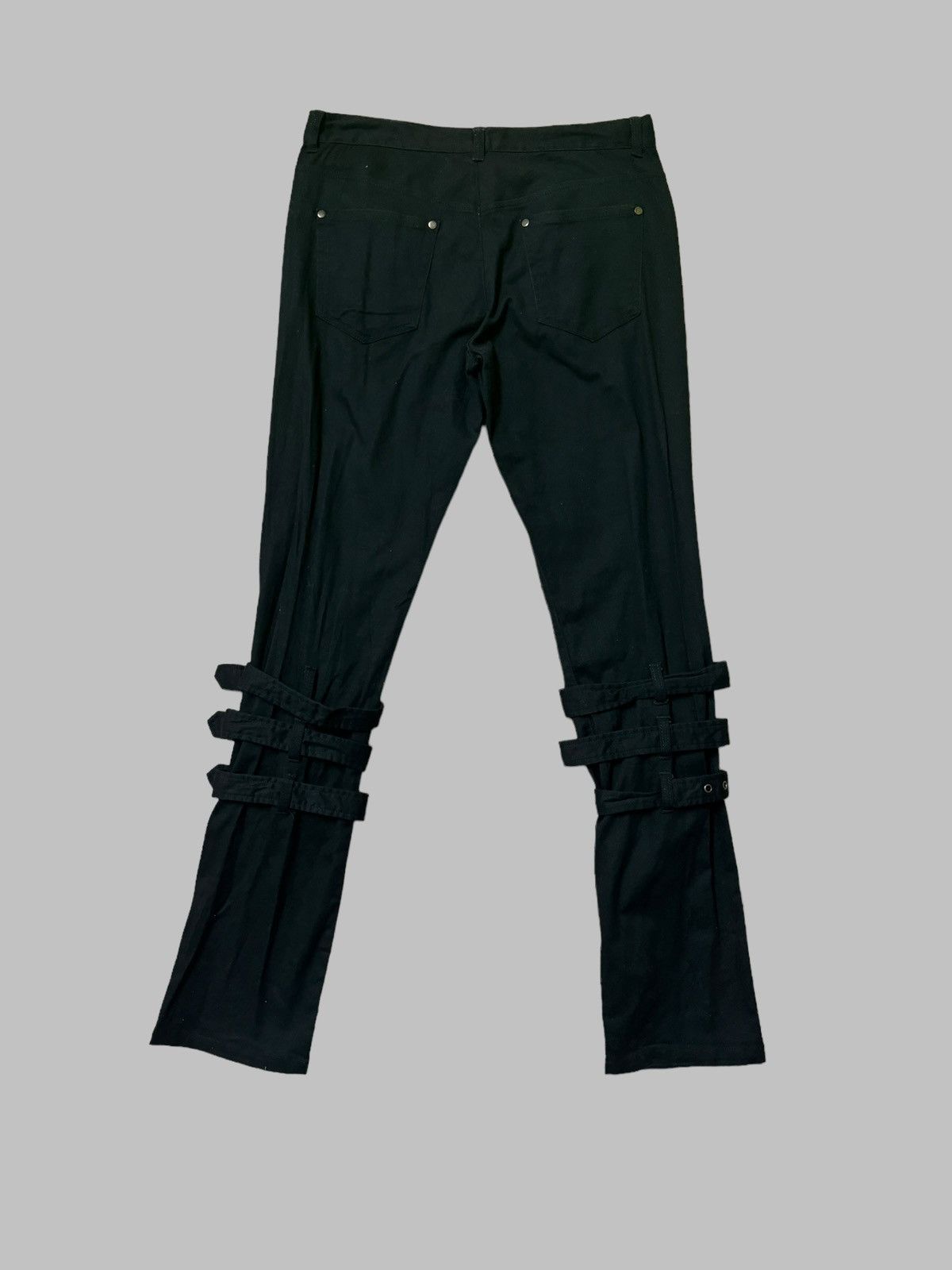 Vintage - Black Peace Now Bondage Punk Rock Style Pant - 2