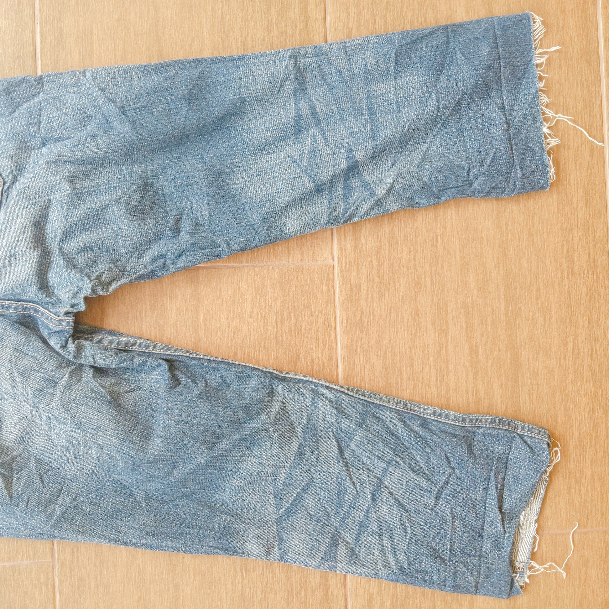 Vintage Levis 501 W28*21 Distressed Short Denim Button Pants - 2