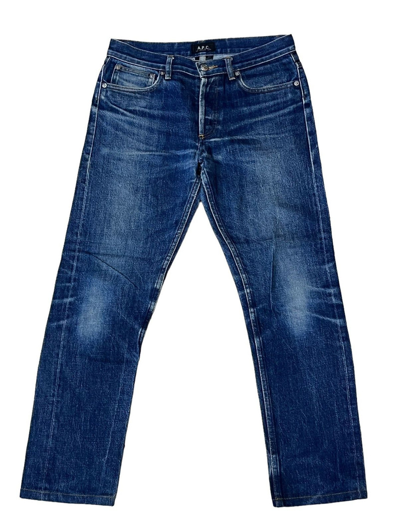 A.P.C RUE MADAME PARIS JEAN BUTTON REDLINE SELVEDGE JEANS - 1