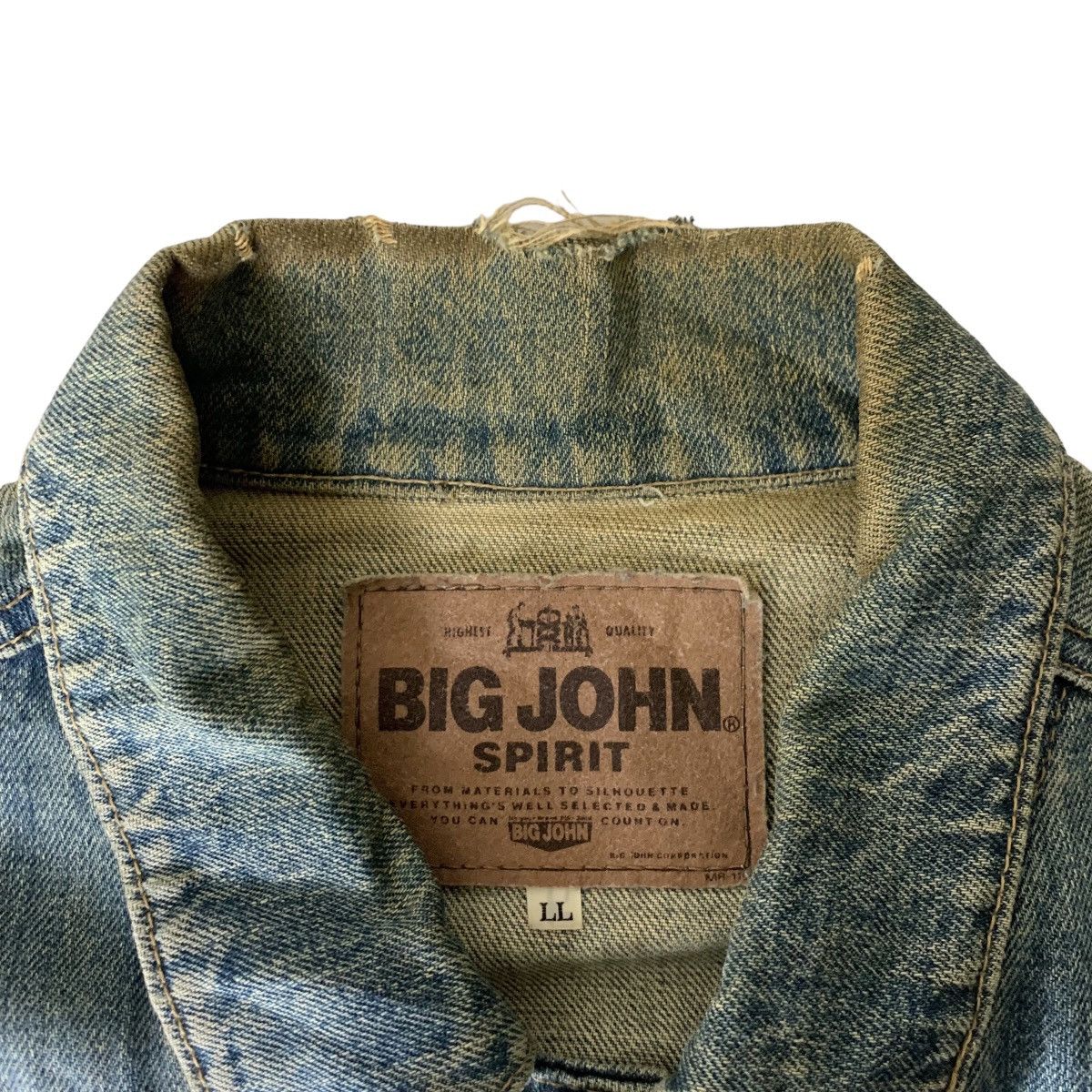 Vintage 80s Big John Spirit Button Denim Jacket Size M - 9