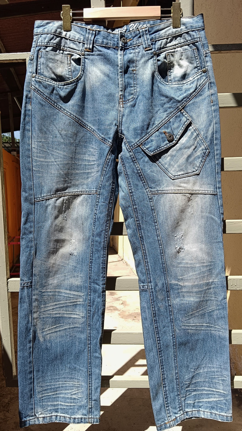 Denim & Co. - 🔥FYE🔥 Button Fly Distressed Punk Denim - 1