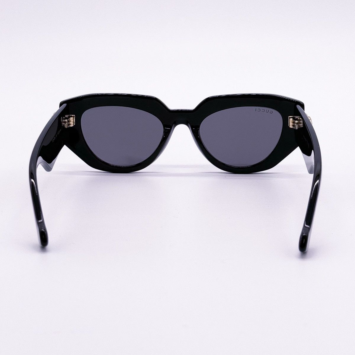 NEW GUCCI GG1421S 001 WOMEN BLACK OVAL SUNGLASSES - 8