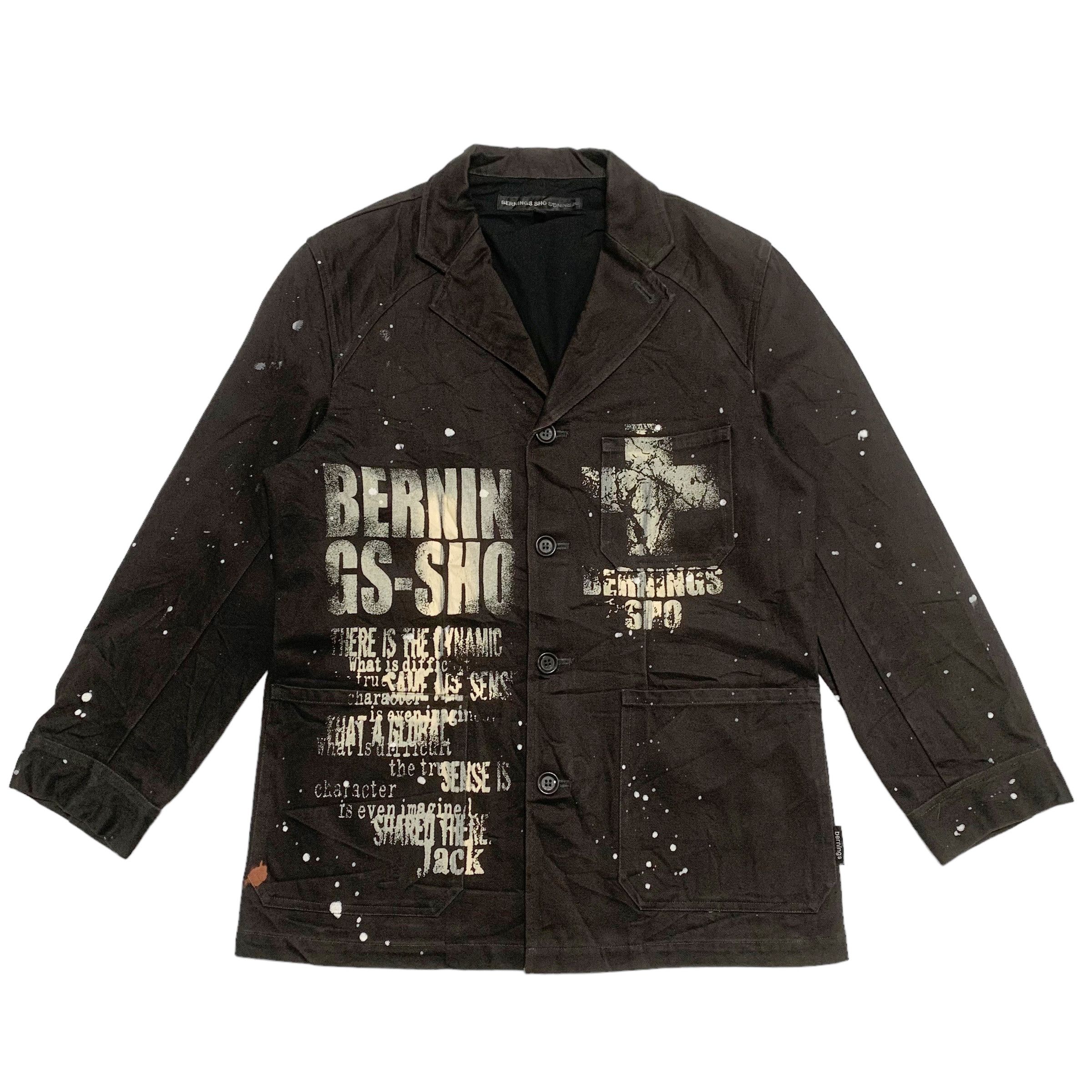 Japanese Brand - Bernings Sho Poems Punk Abstract Jacket - 1