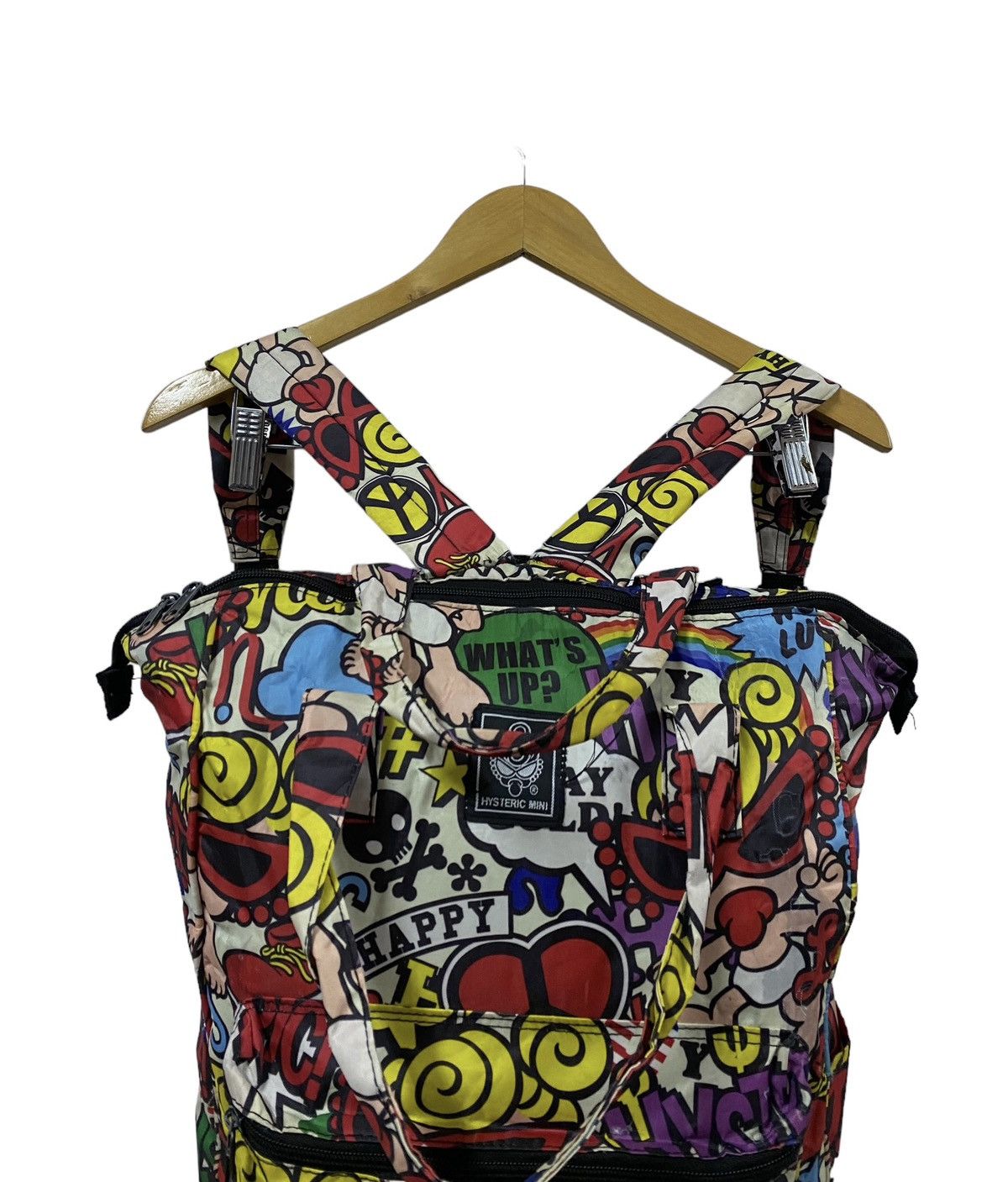 Vtg🔥Hysteric Mini All Over Print Characters 2 Way Backpack - 3