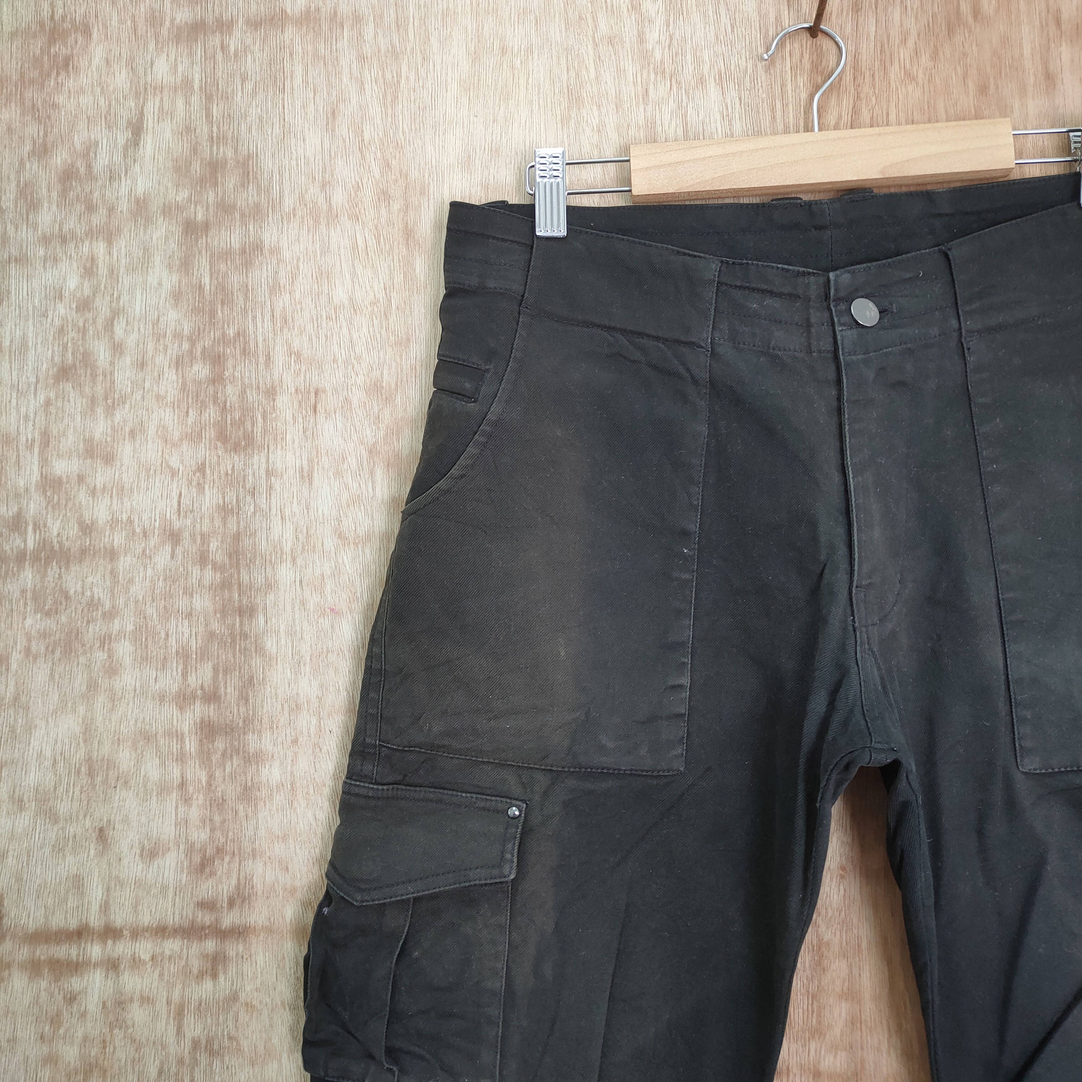 Vintage - LAVORA FADED BLACK CARGO PANTS - 4