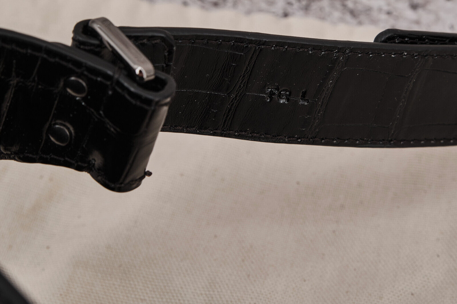 Brand New With Tags Valentino Garavani Women's Rockstud Alligator Black Waist Bag - 11