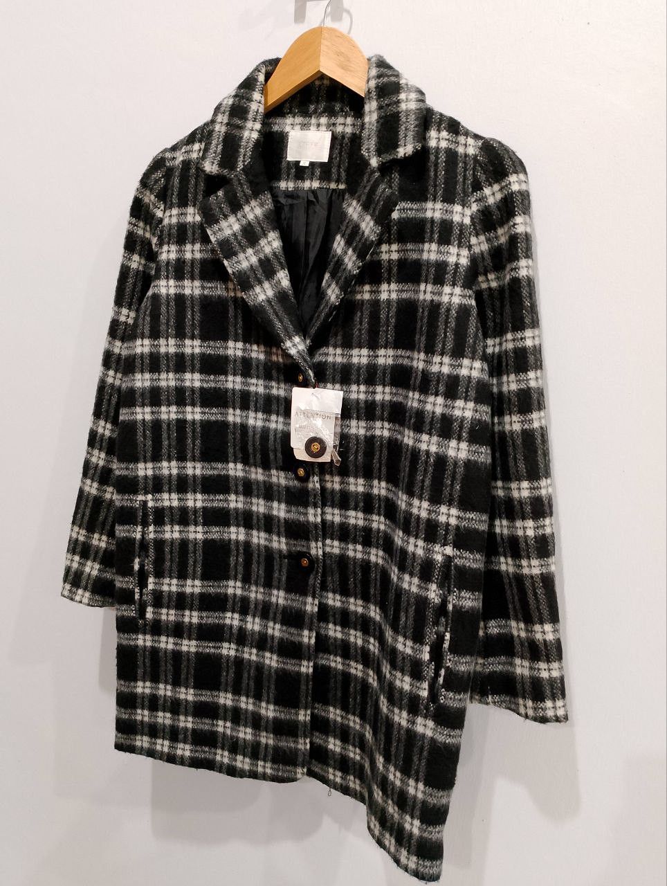 Archival Clothing - GROVE Nova Plaid Black/White Trench Coats BNWT - 4