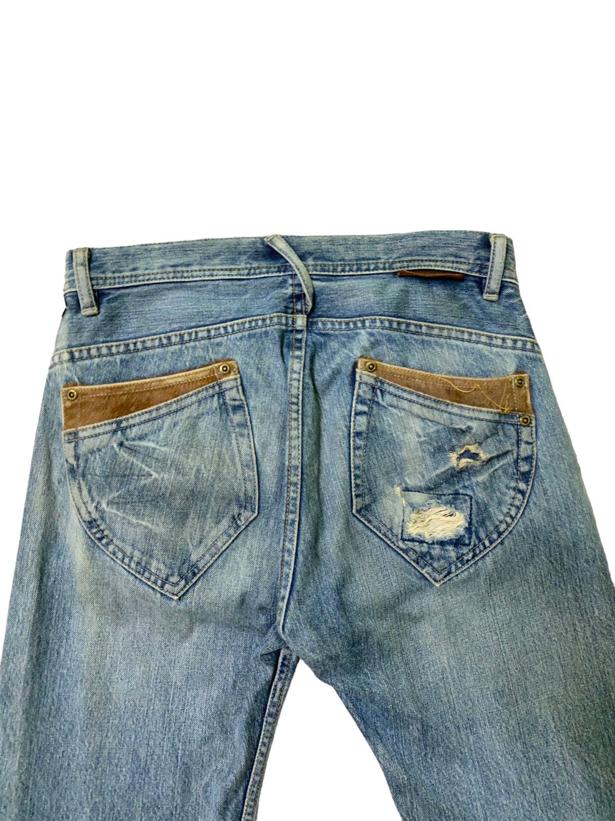 Vintage KELEN Selvedge Leather Pocket Denim Jeans - 11