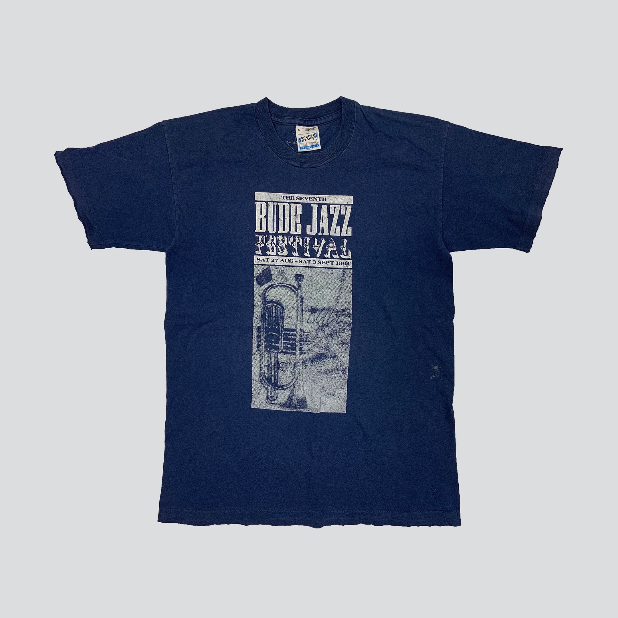 Vintage Bude Jazz Festival 1994 T ShirtSize M Single Stitch Shirt Distressed T-Shrit Men Shirt Women Shirt 90s Jazz Shirt - 1