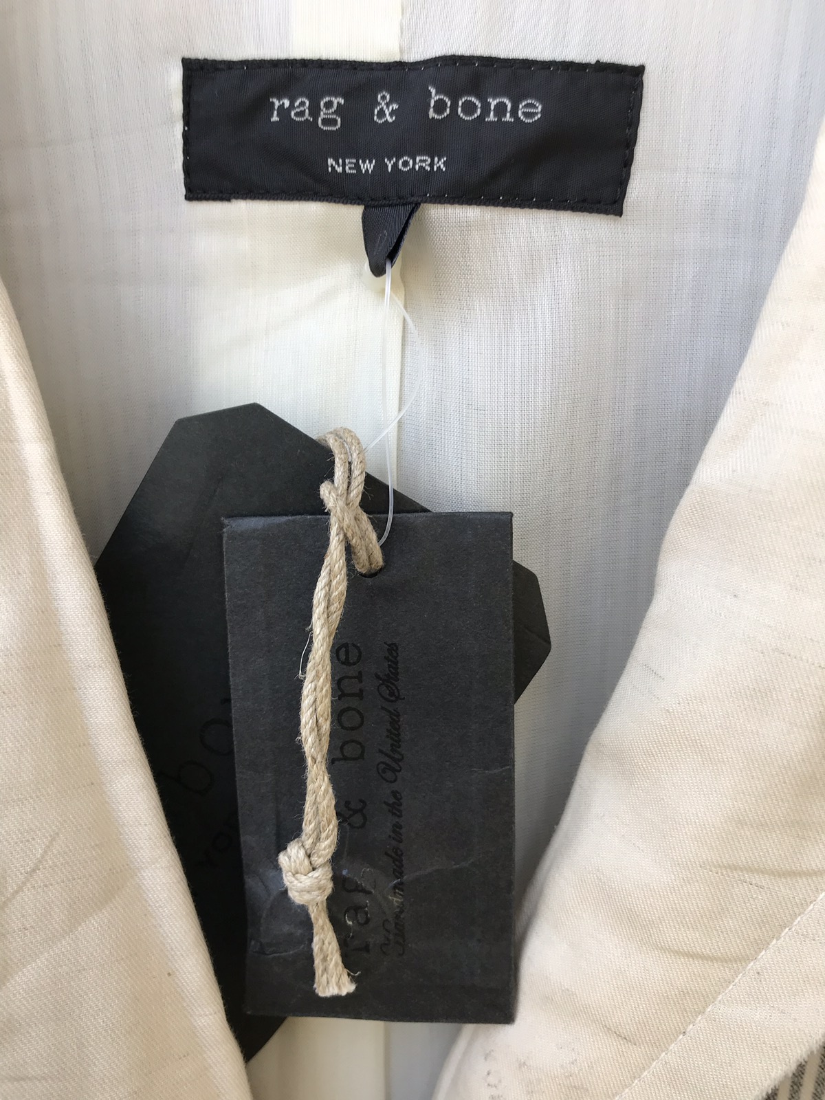 NWT Rag & Bone New York Stripes Hickory Light Button Jacket - 6