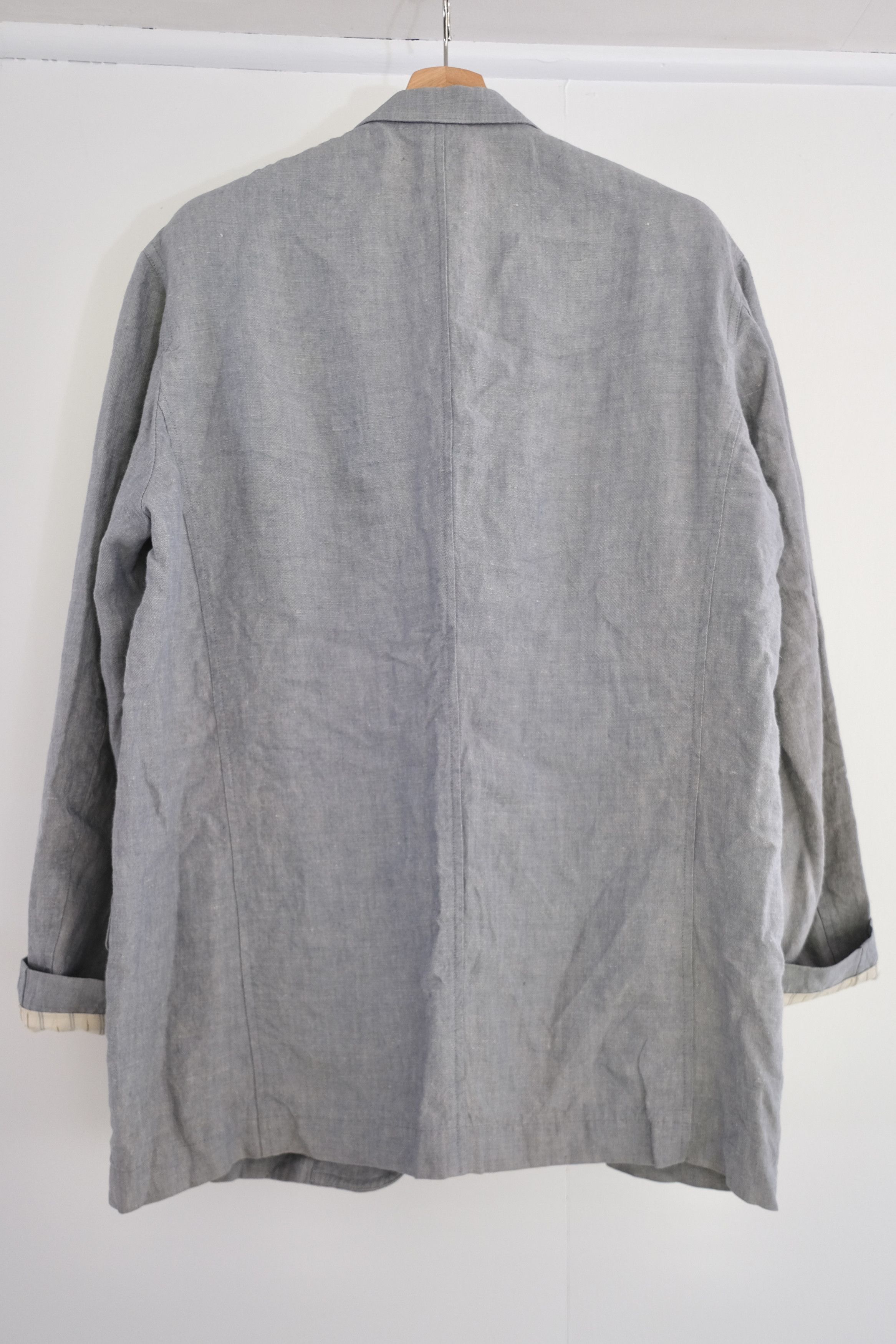1990s YFM 3-Button Single Breasted Flap Pockets, Linen, (M) - 17