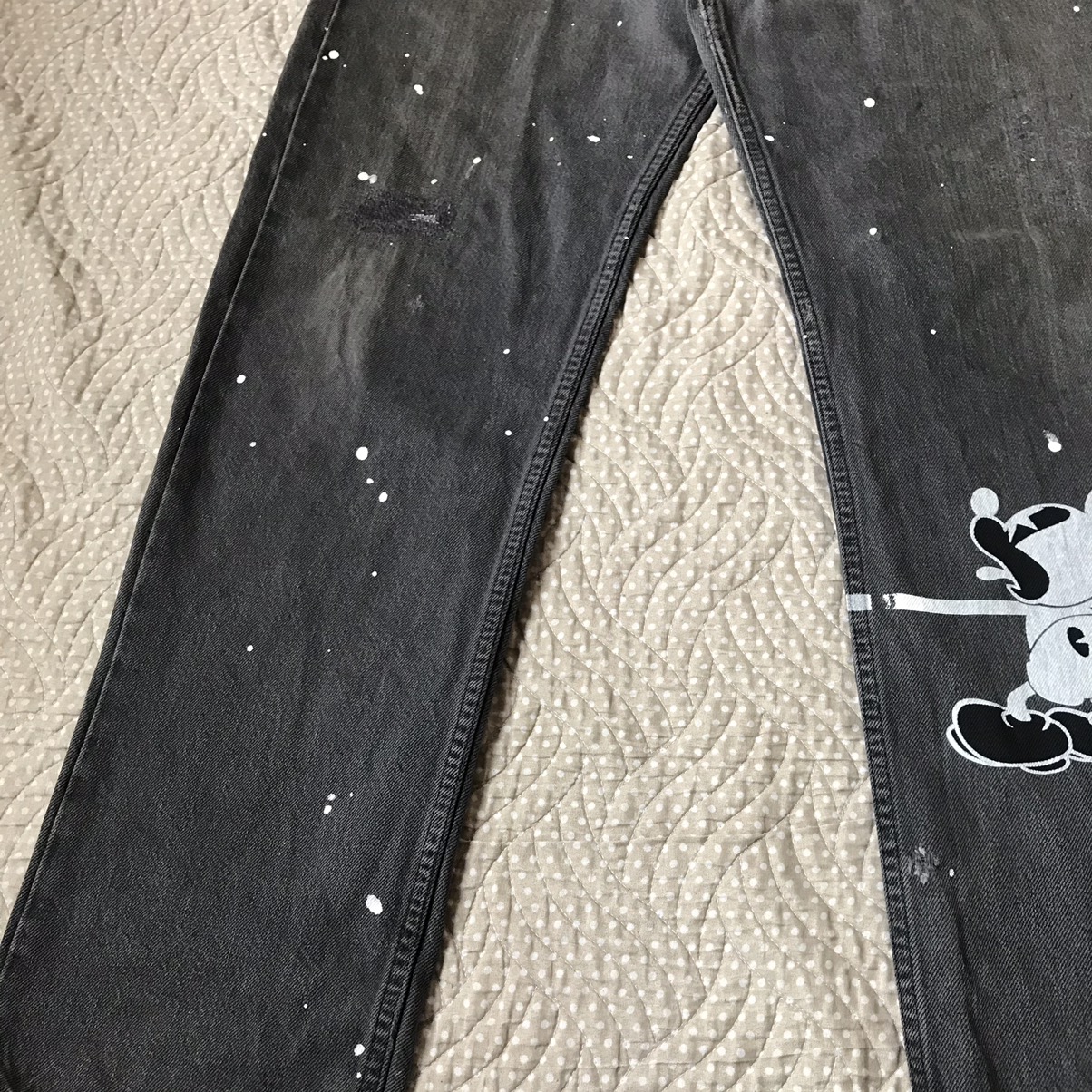 Rare Vtg Levi’s 501 Mickey Mouse Distressed Paint Splatter - 4