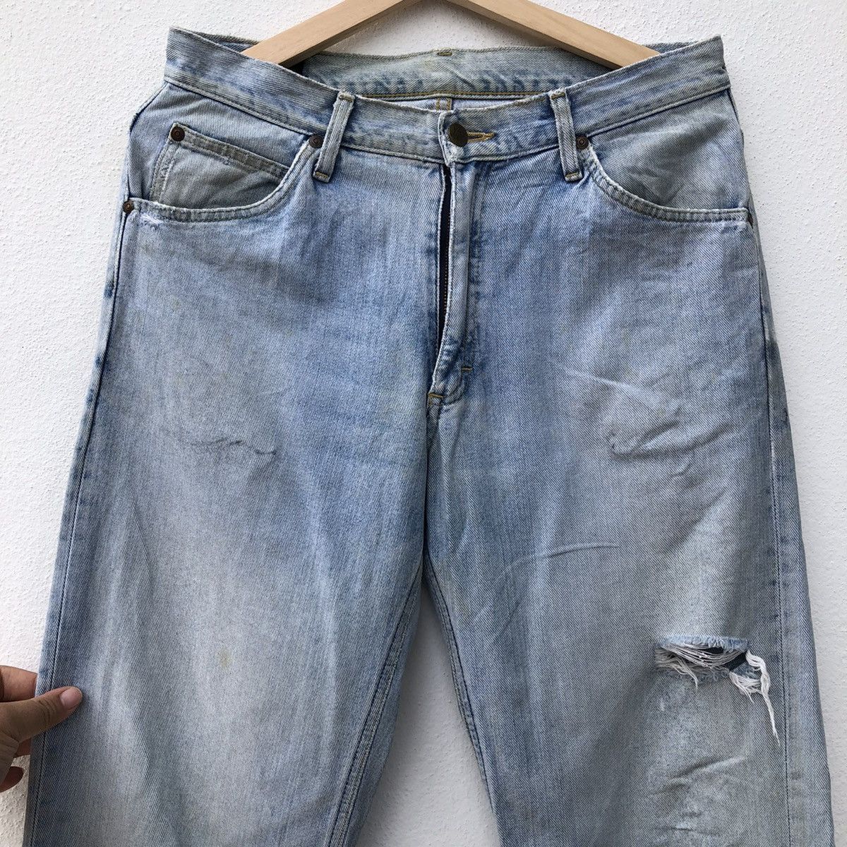 VINTAGE LEE RIDERS DISTRESSED DENIM - 4