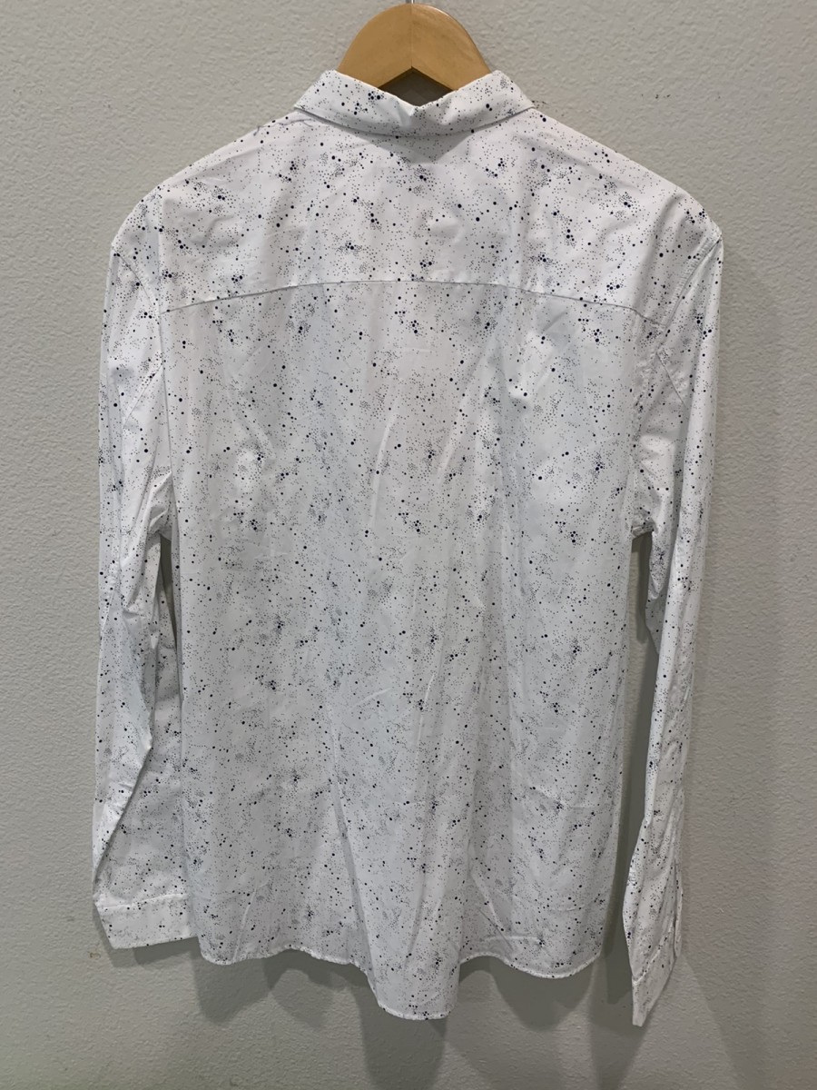 Dotted white shirt cotton xl - 2
