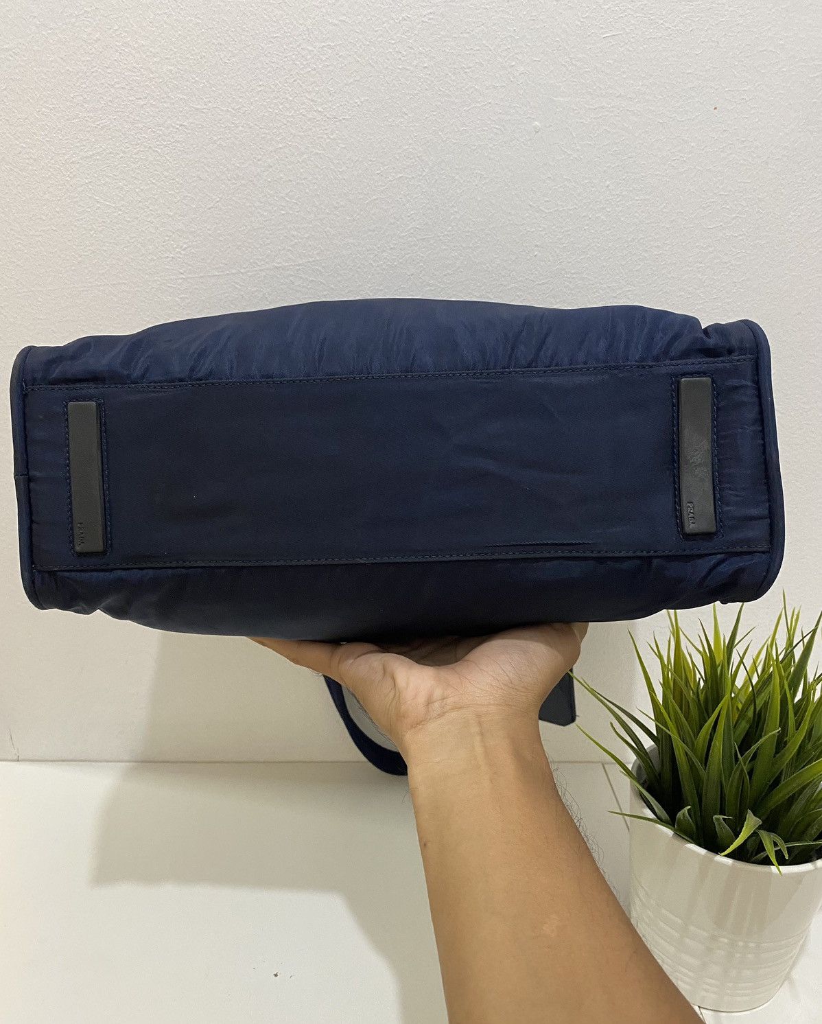 Prada Tessuto Nylon Navy Blue Handbag - 7
