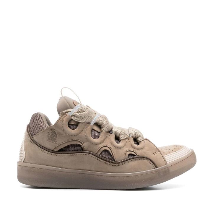BNWT SS23 LANVIN CURB SNEAKERS TAUPE 44 - 1