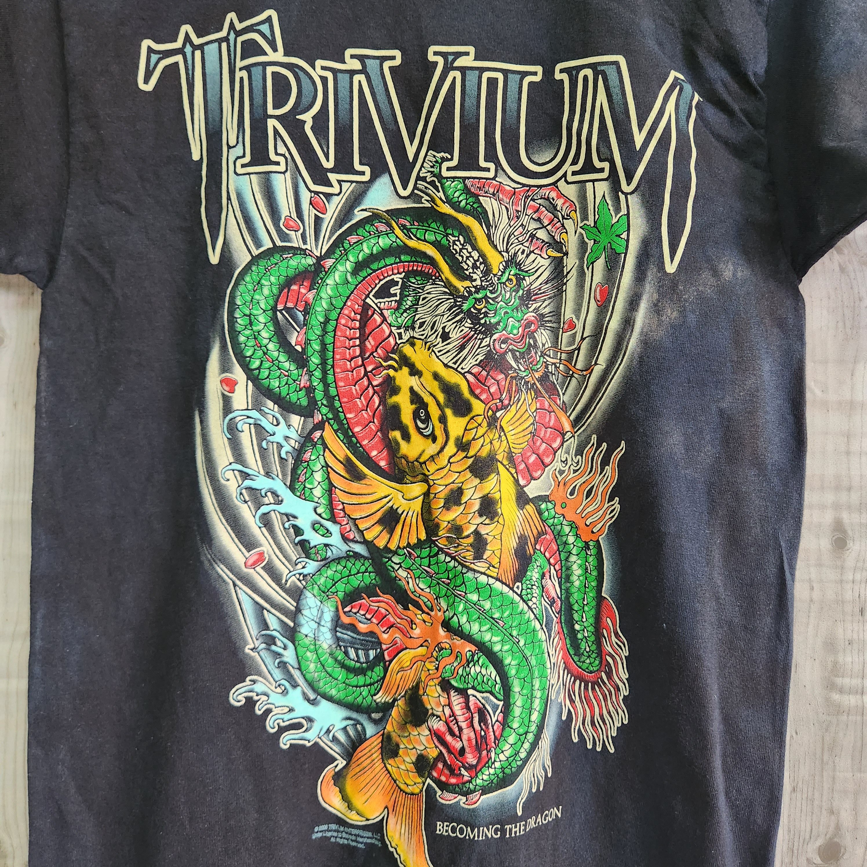 Vintage Y2K Trivium Band Tees Becoming The Dragon - 16