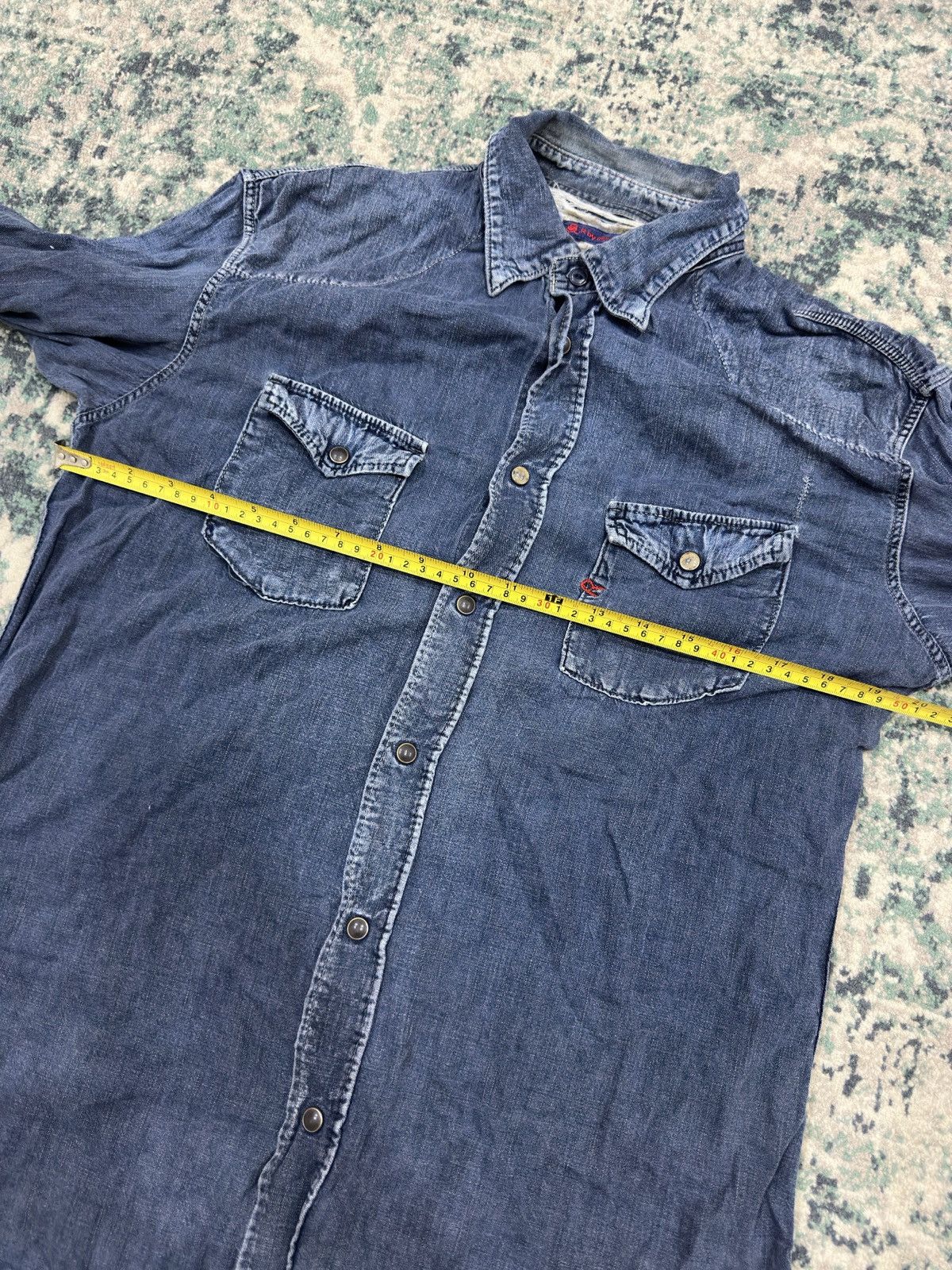 45rpm Japan Western Denim Wash Button Up Shirt - 9