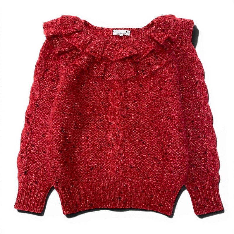 Dior Ruffled Collar Knit Sweater - 1