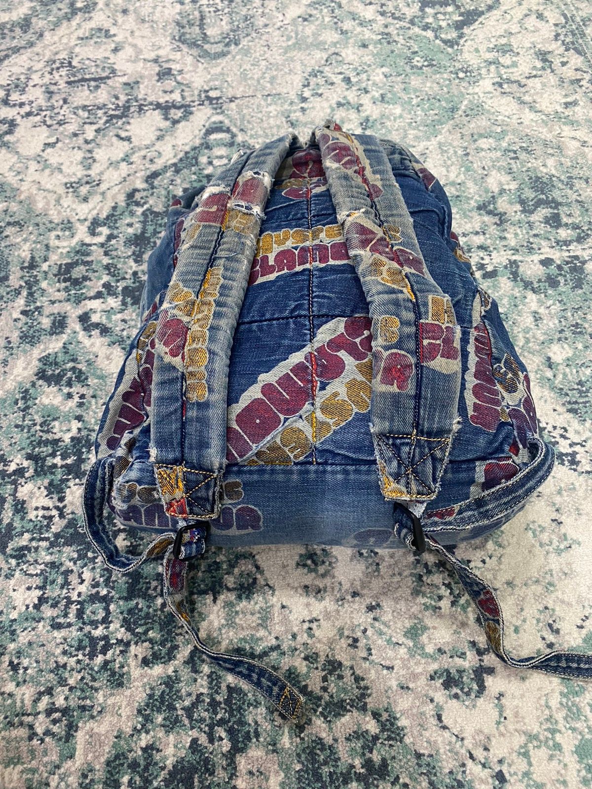 Hysteric Glamour Printed Distressed Denim Backpack - 10