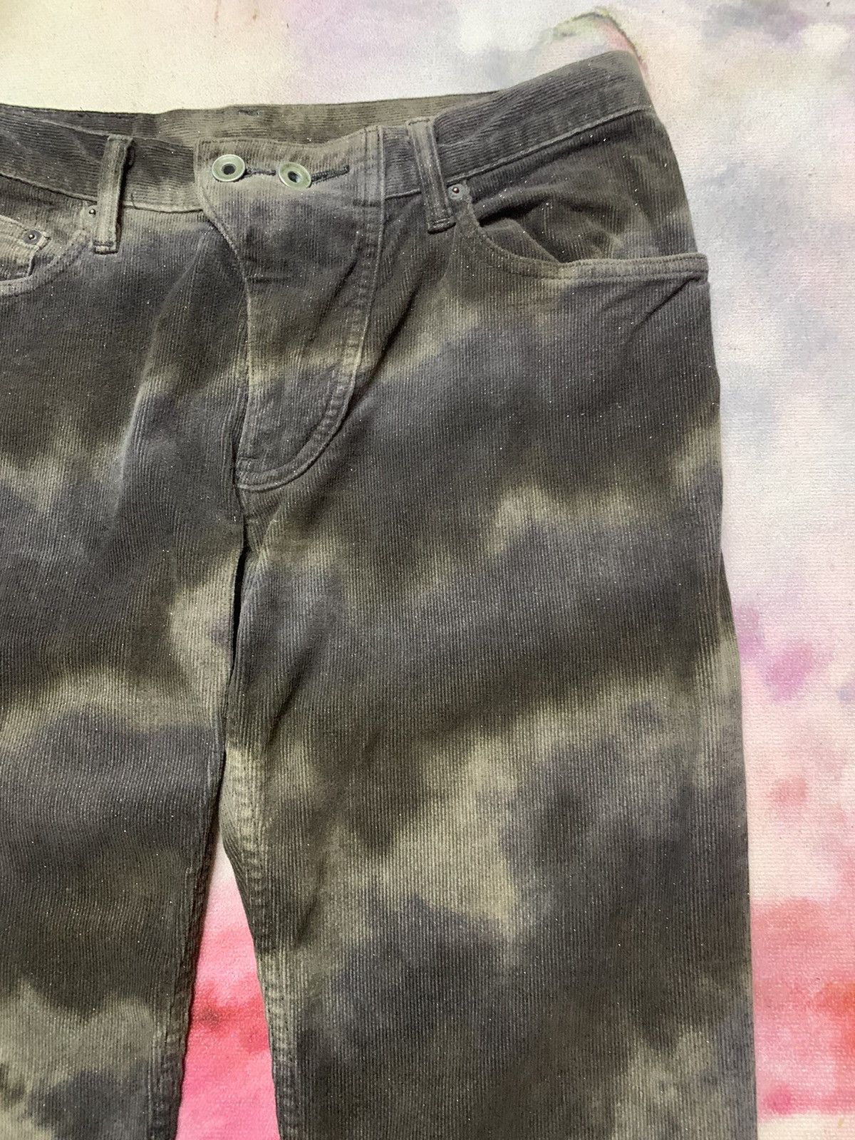 If Six Was Nine - LGB Velour Corduroy Acid Washed Blinking Skinny Pants - 6