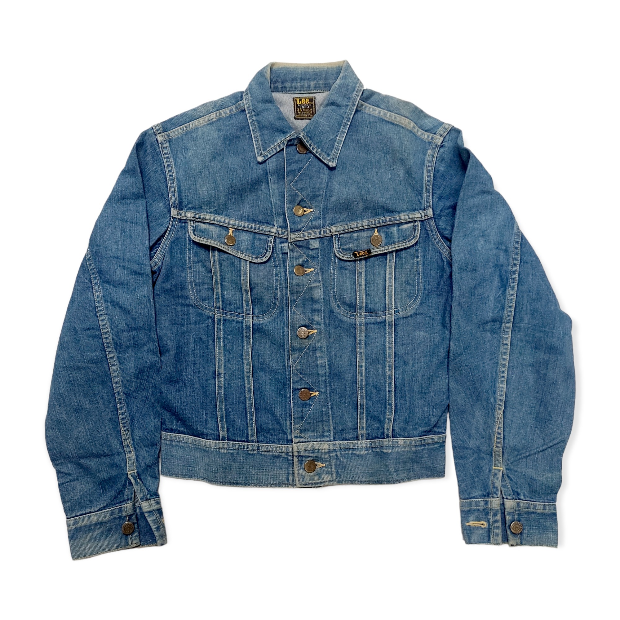 Vintage Lee 101-J union Size 36 Sanforized Denim Jacket  made in USA - 1