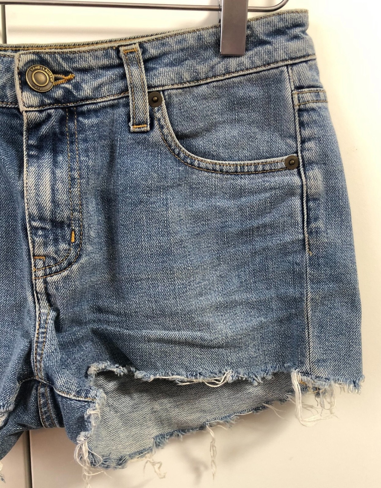 Saint Laurent Women's Denim Shorts - 3