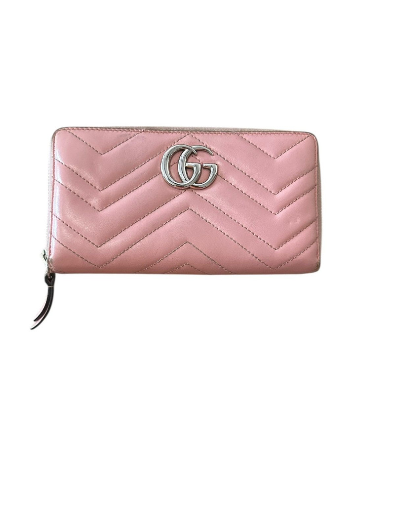 Gucci GG Marmont Zip Around Wallet Matelasse Leather - 1
