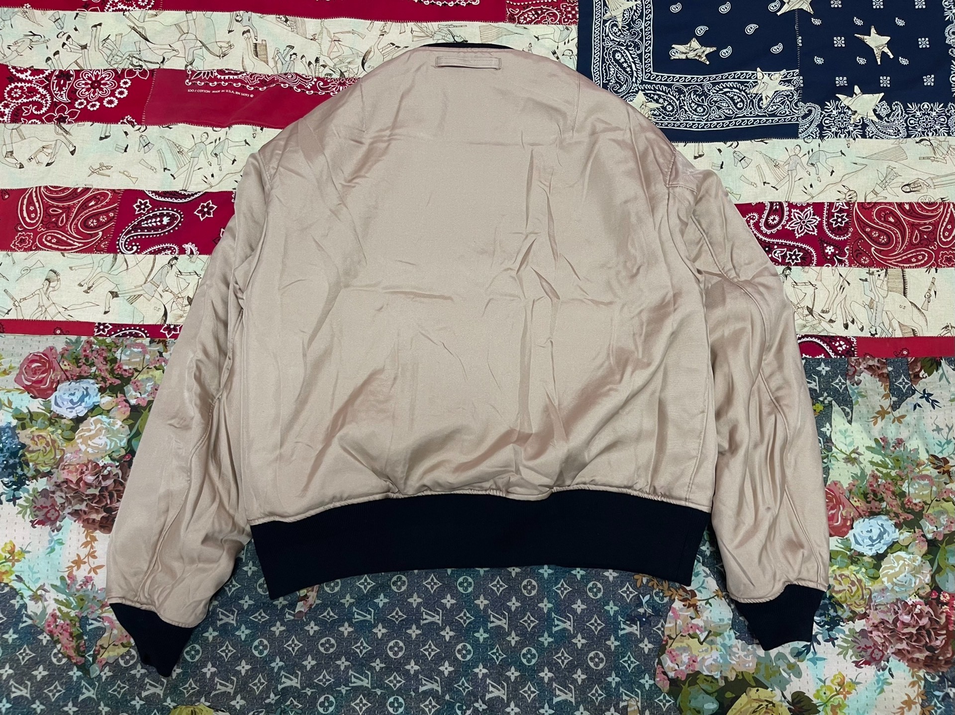 Visvim 24ss thorson jkt mawata blue pink silk ma1 jacket - 4