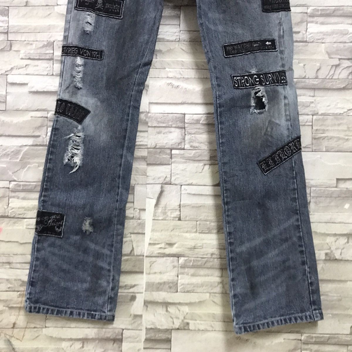 Japanese Brand - IN THE ATTIC Distressed Denim Dirty Patches Jeans - 6