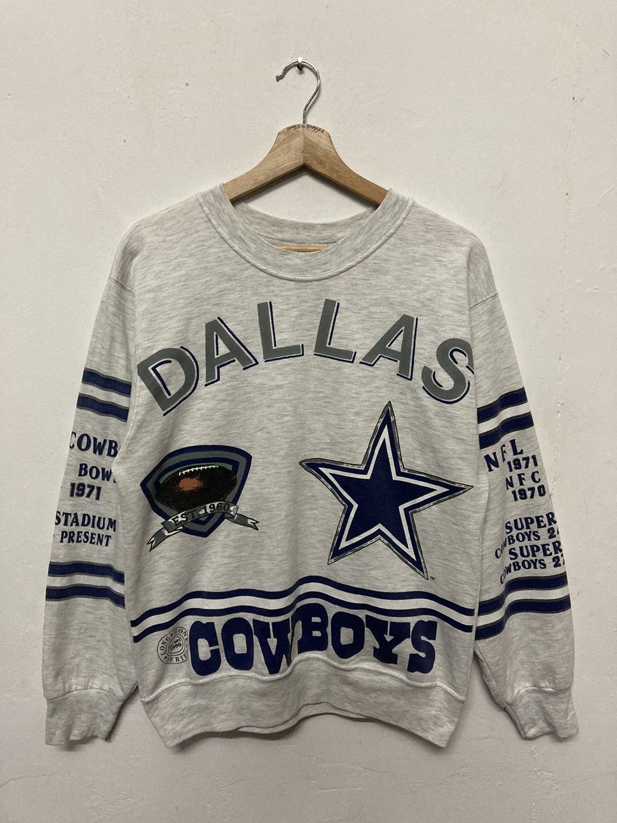 Vintage 90s Dallas Cowboys Long Gone Crewneck Swestshirt - 2