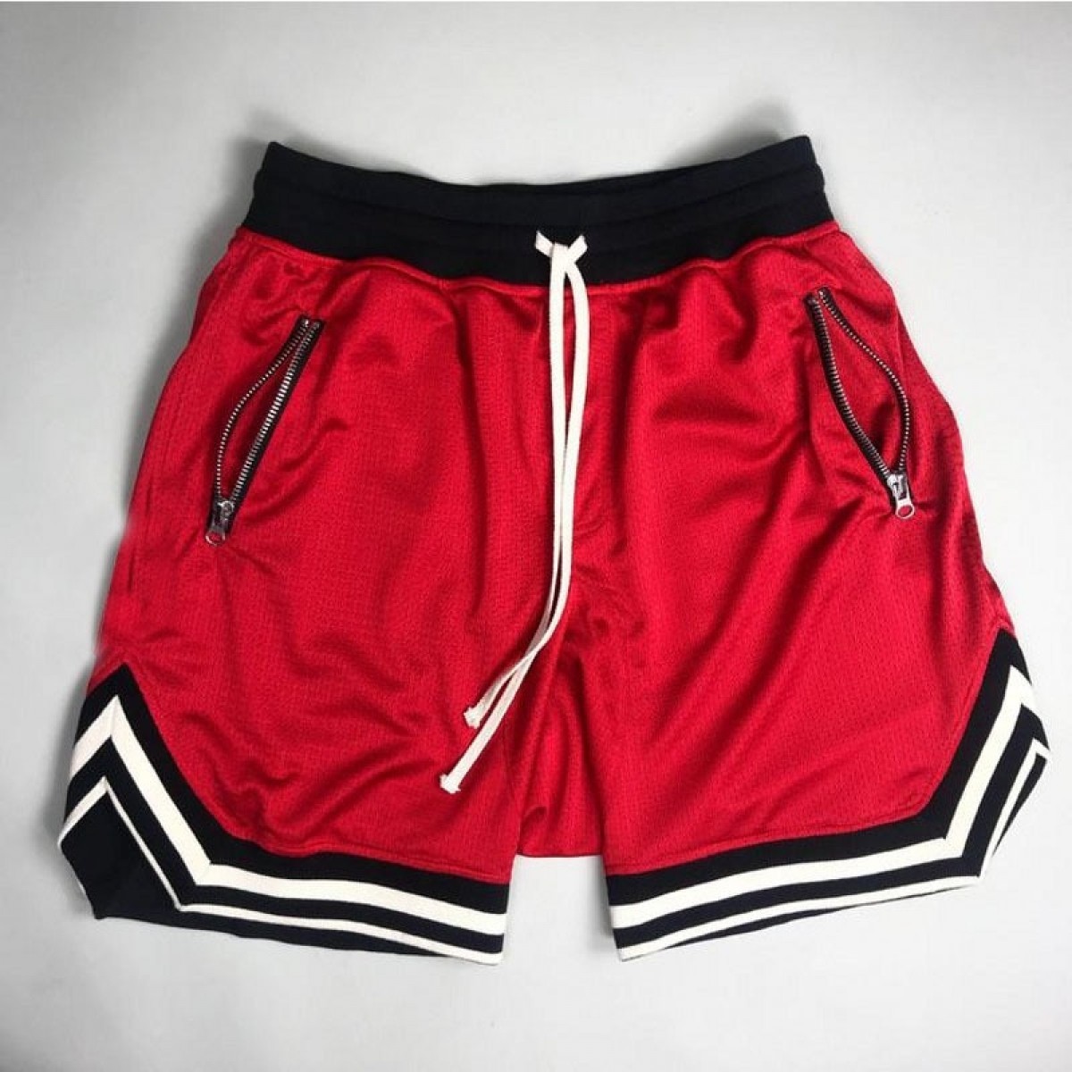 Japanese Brand - Mesh athletic basketball red shorts - 1