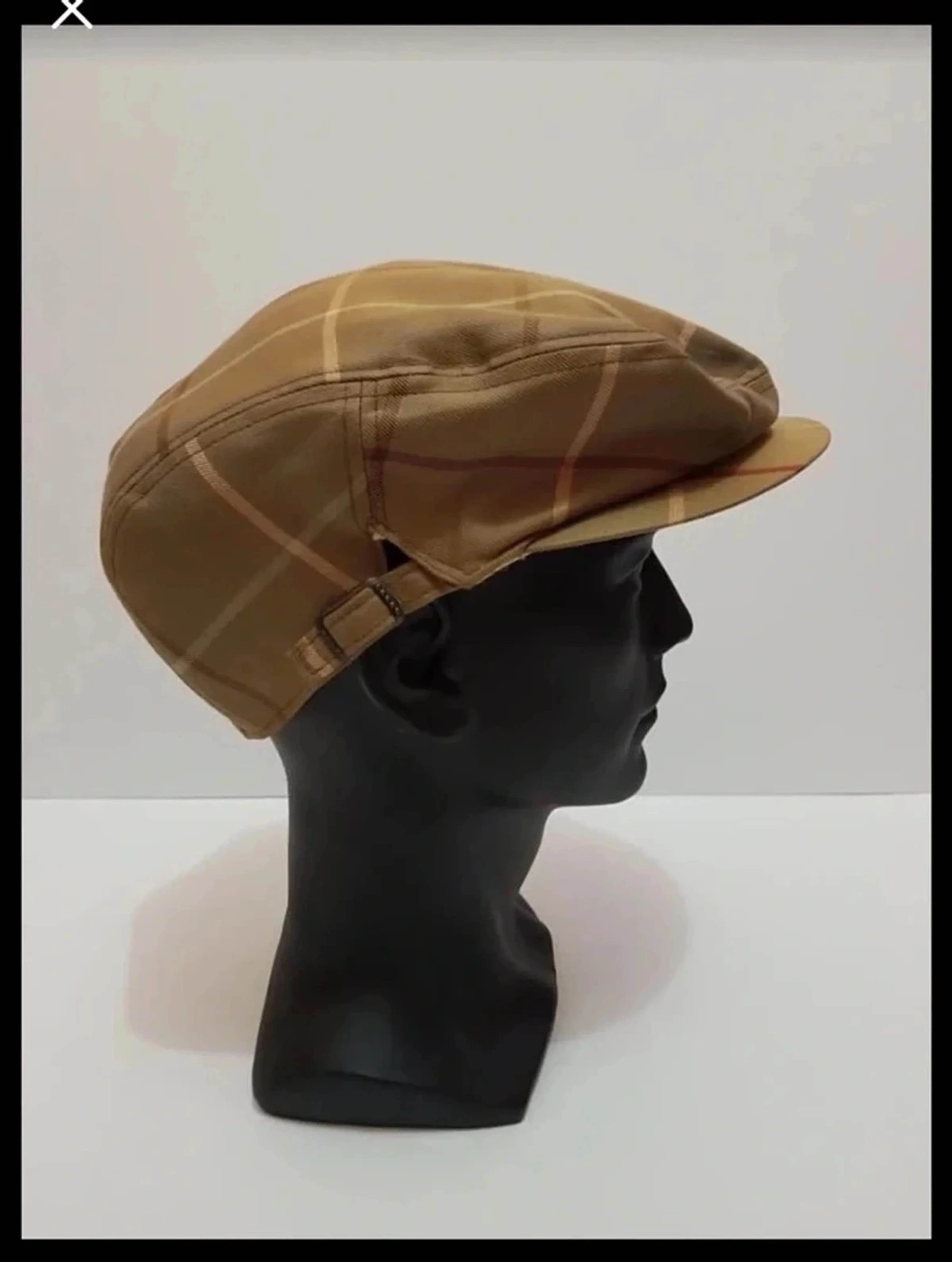 Vintage burberry’s nova check baretta hat 58 cm - 1