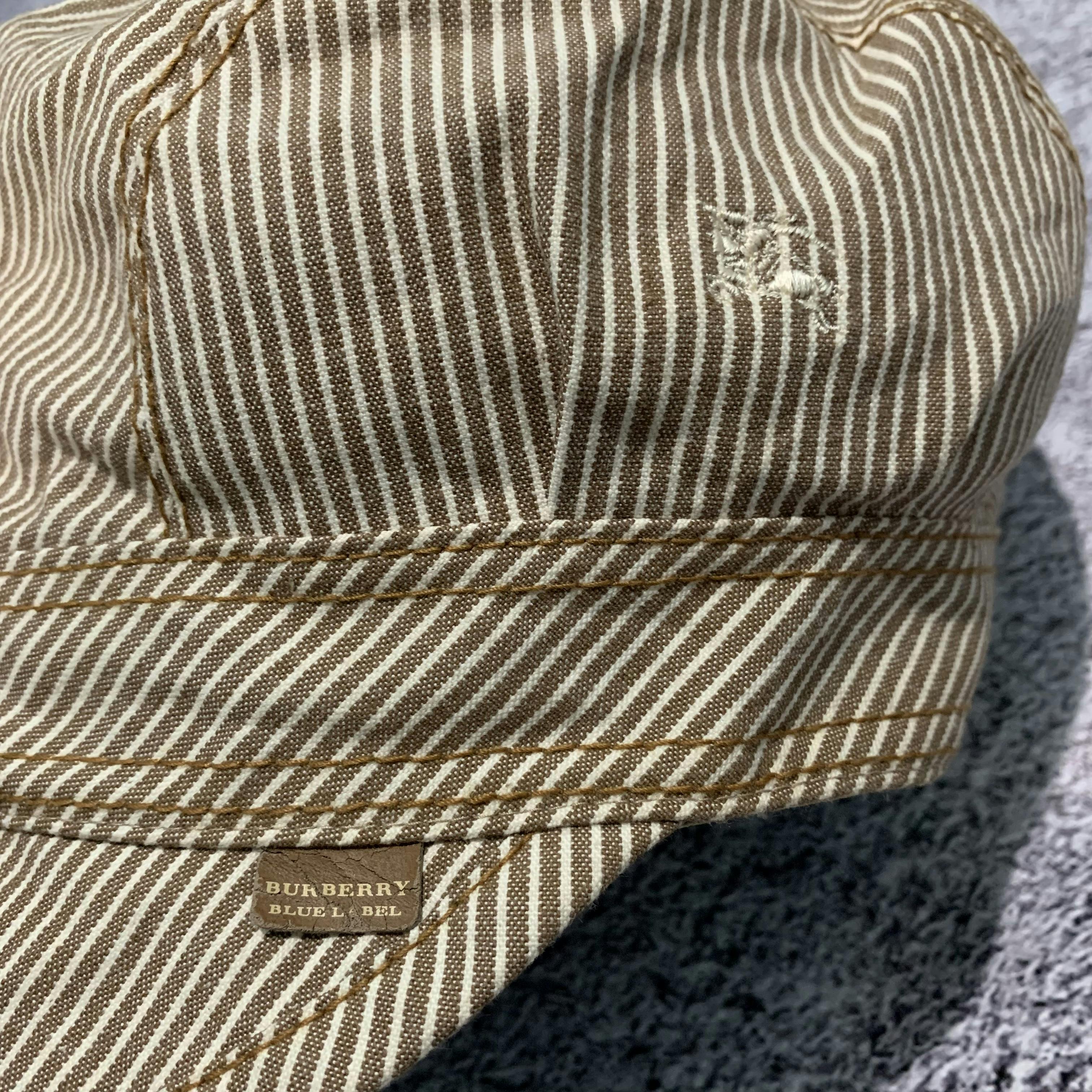 Vintage Burberry Blue Label Stripe Hats - 2